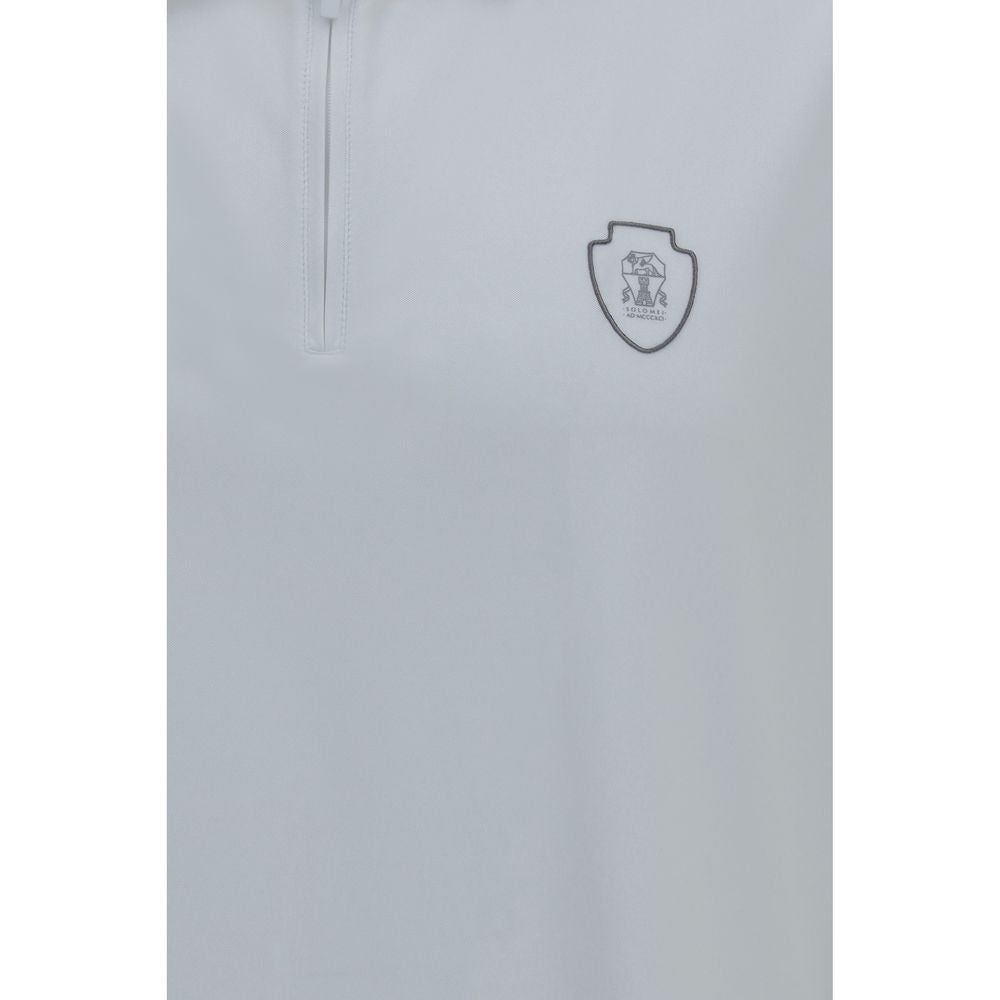 Polo Shirt by Brunello Cucinelli for men in polyamide & polyester white presents a distinguished silhouette, showcasing a sophisticated and distinguished for a truly distinguished finish.