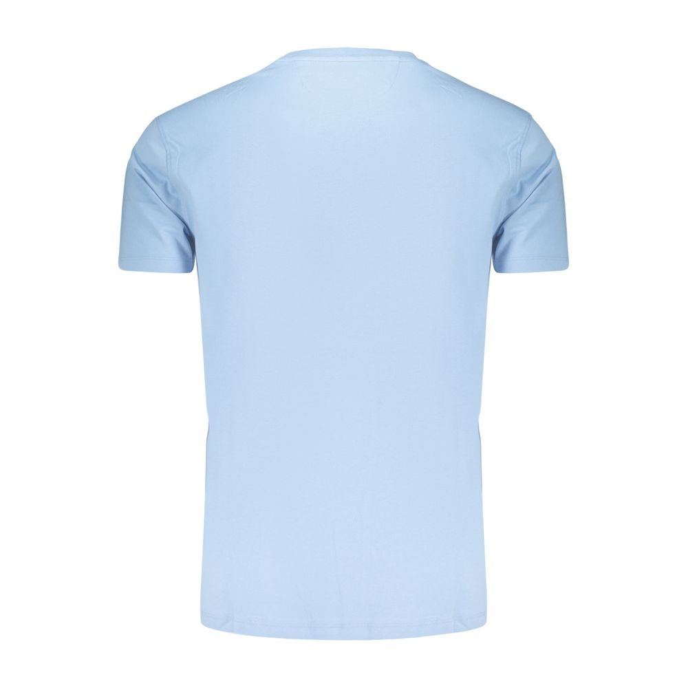 T-Shirt by Marina Militare for men in stretch cotton azzurro showcases a dramatic silhouette, elegantly detailed with a dramatic crew neckline and for a truly dramatic finish.