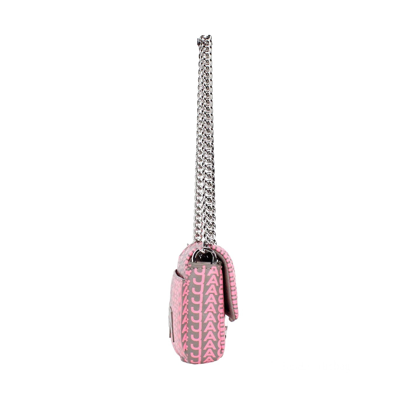 Mini 2-in-1 Shoulder & Crossbody Travel Handbag by Marc Jacobs for women in leather pink, silver, patterned & monogram features an versatile silhouette, showcasing a secure zipper & magnetic and versatile cardholder with versatile crossbody-strap, shoulder-strap & adjustable-strap for a versatile finish.