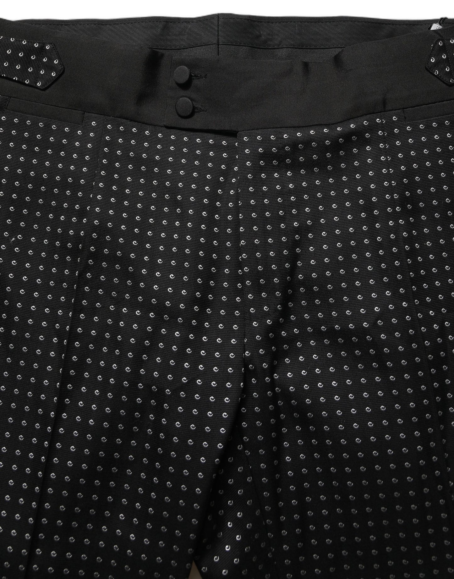Dolce & Gabbana Black Polka Dot Cotton Dress Trouser Pants