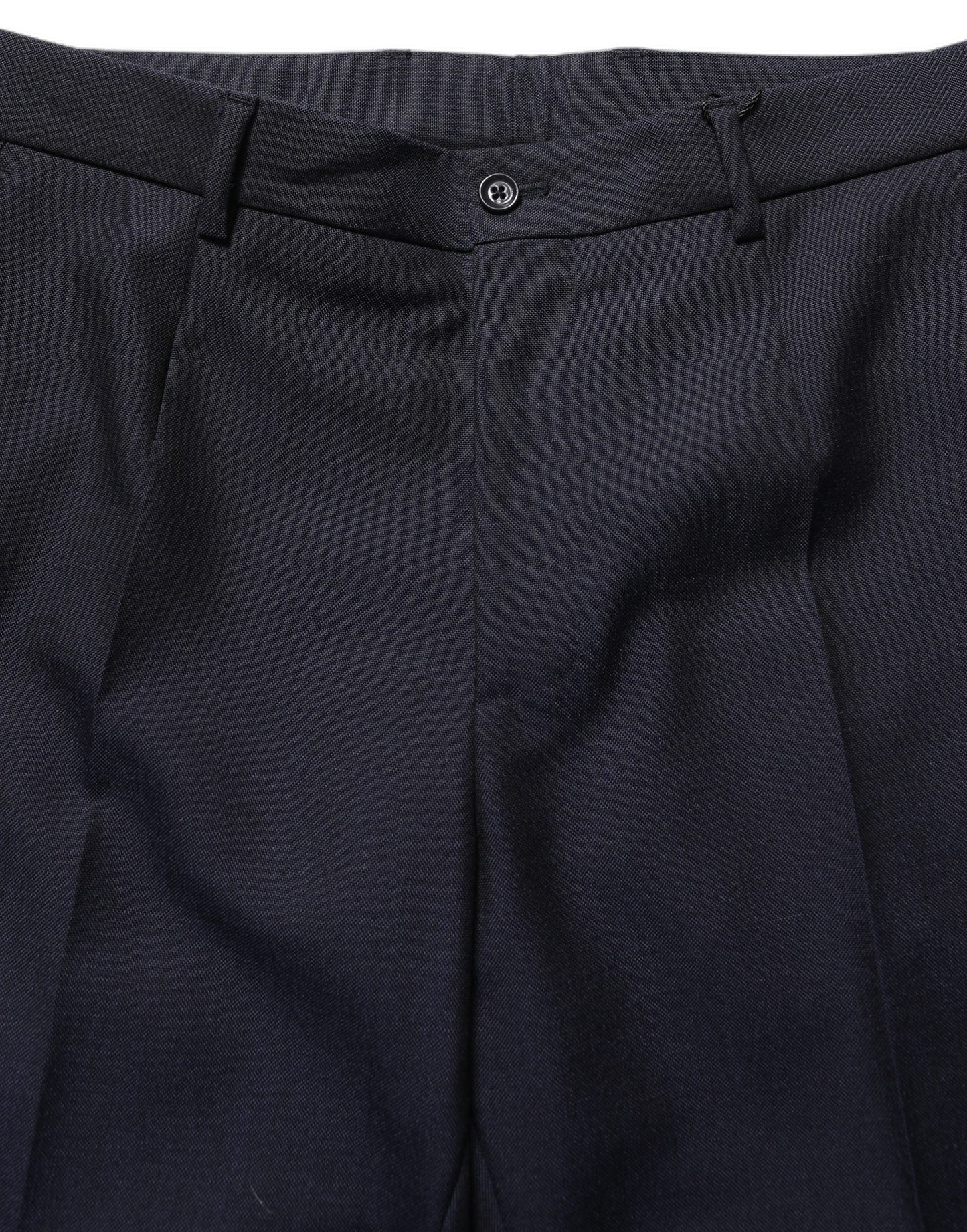Dolce & Gabbana Black Wool Tapered Leg Dress Trouser Pants