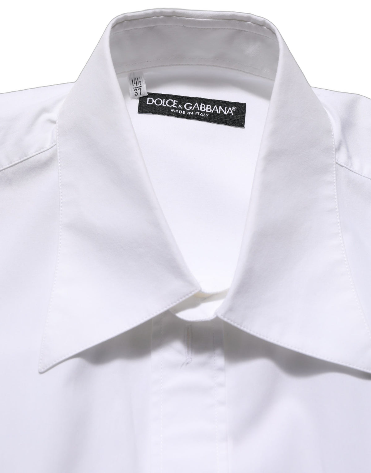 Dolce & Gabbana Men's Slim Sleeveless Cotton Dress Shirt - White