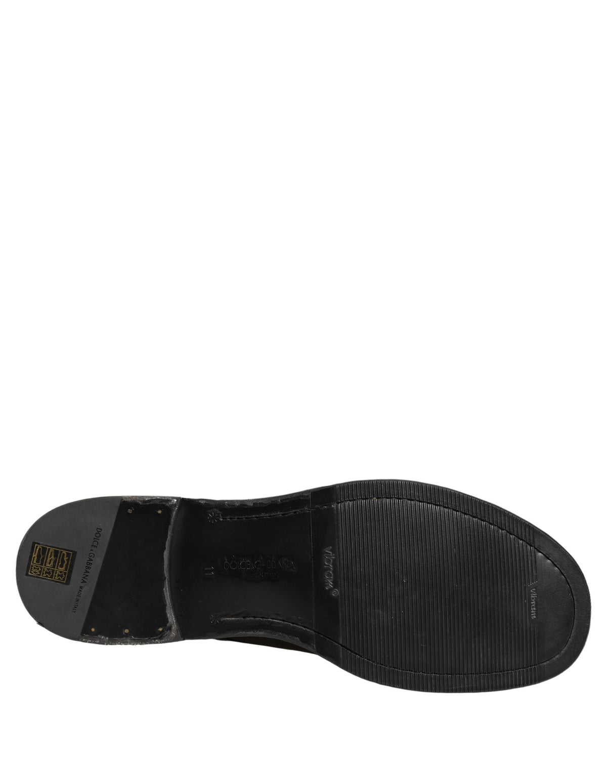 Dolce & Gabbana Men's Silk Viscose Calf Goat & Horse Leather Derby Lace-Up Shoes - Black