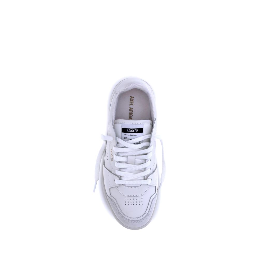 Sneakers by Axel Arigato for men in bos taurus calf suede leather white & signature presents a sumptuous silhouette, artfully capturing the essence of the Men's Low Top Bos Taurus Calf Suede Leather Sneakers with its sumptuous low-top style design.