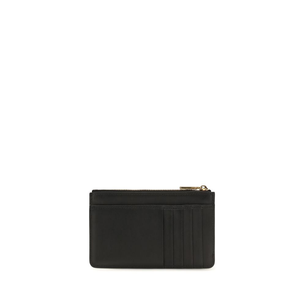 Cardholder Wallet by Dolce & Gabbana for women in bos taurus calfskin leather black, gold & signature presents a architectural silhouette from the Bos Taurus Calfskin Leather Cardholder Wallet collection, showcasing architectural card-organization compact-design coin-purse for a architectural finish.