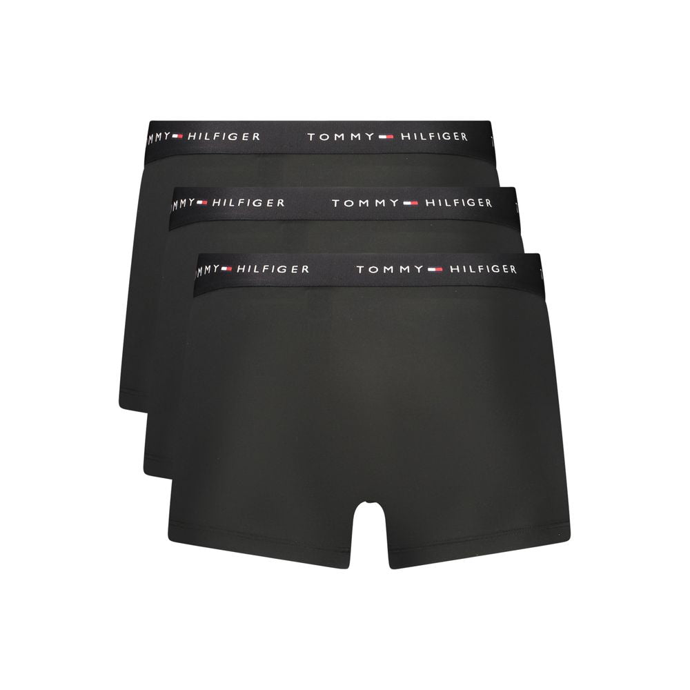 Underwear Boxer Shorts by Tommy Hilfiger for men in polyester black & print presents a subtle silhouette as Men's Polyester Underwear Boxer Shorts, expertly tailored with a subtle fit for a premium look.