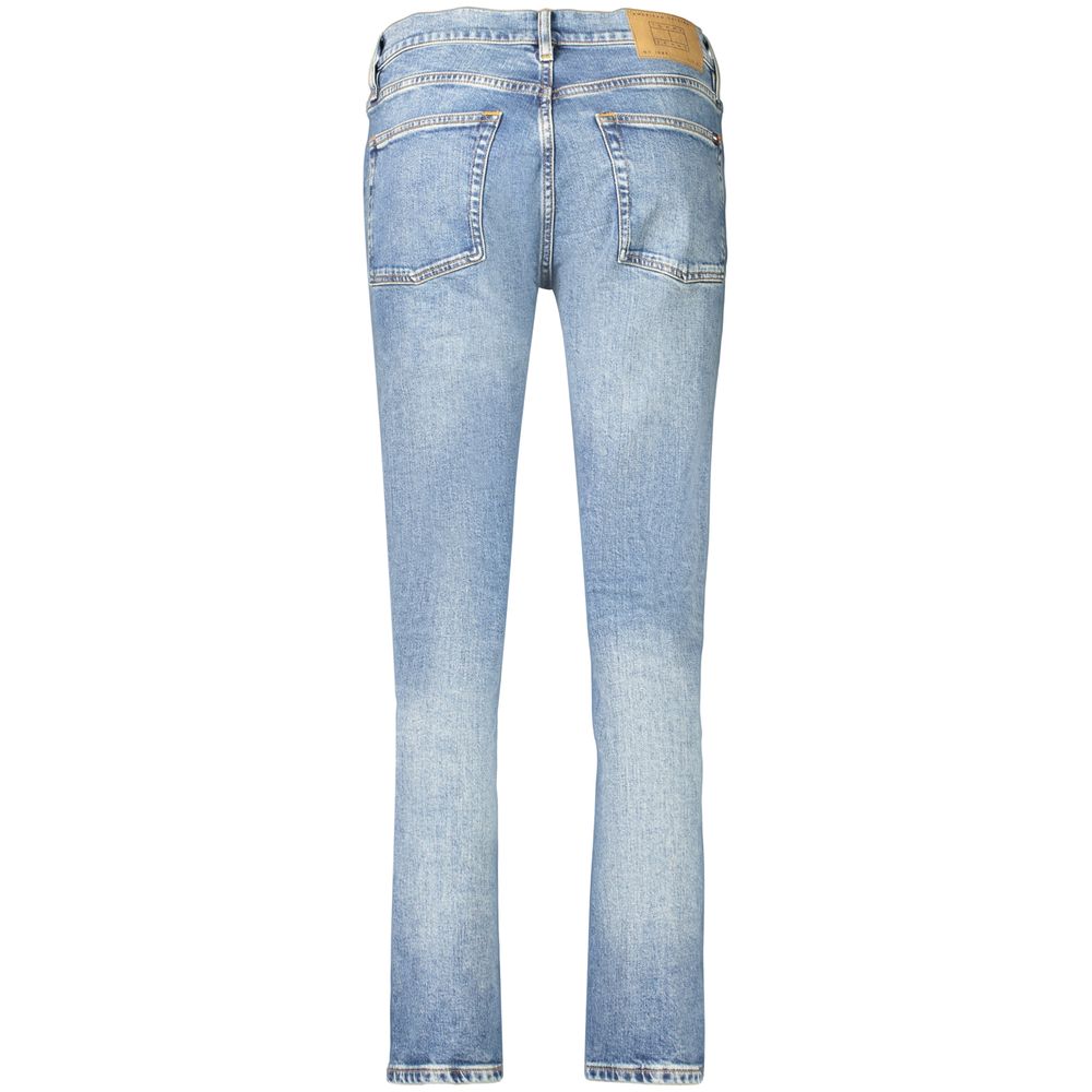Jeans by Tommy Hilfiger for women in denim cotton blue presents a refined pantology silhouette, artfully defined by a refined pantology slim, long, and a sophisticated .