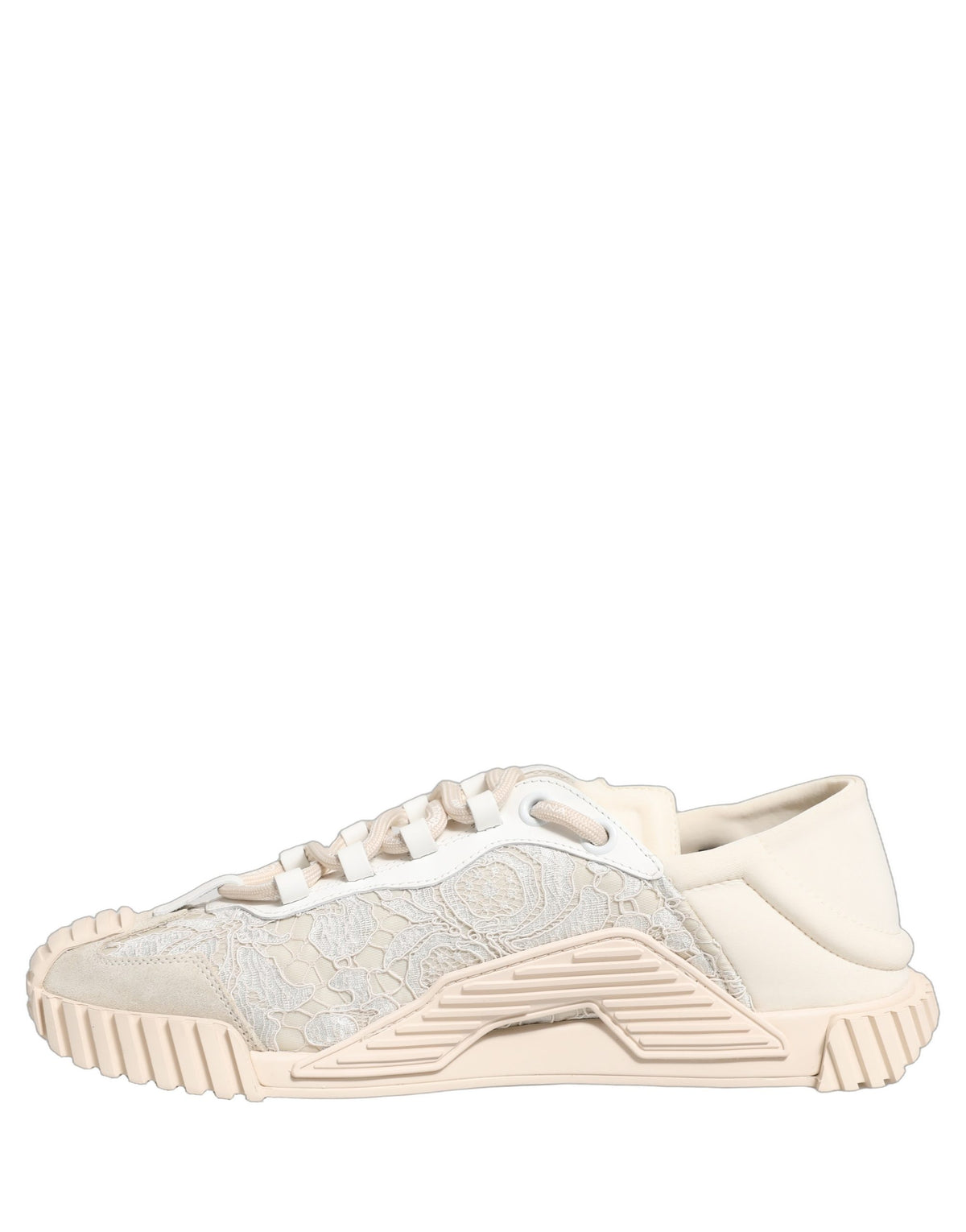 Dolce & Gabbana Women's Low Top PVC Polyurethane Goat Leather & Cotton Sneakers - White