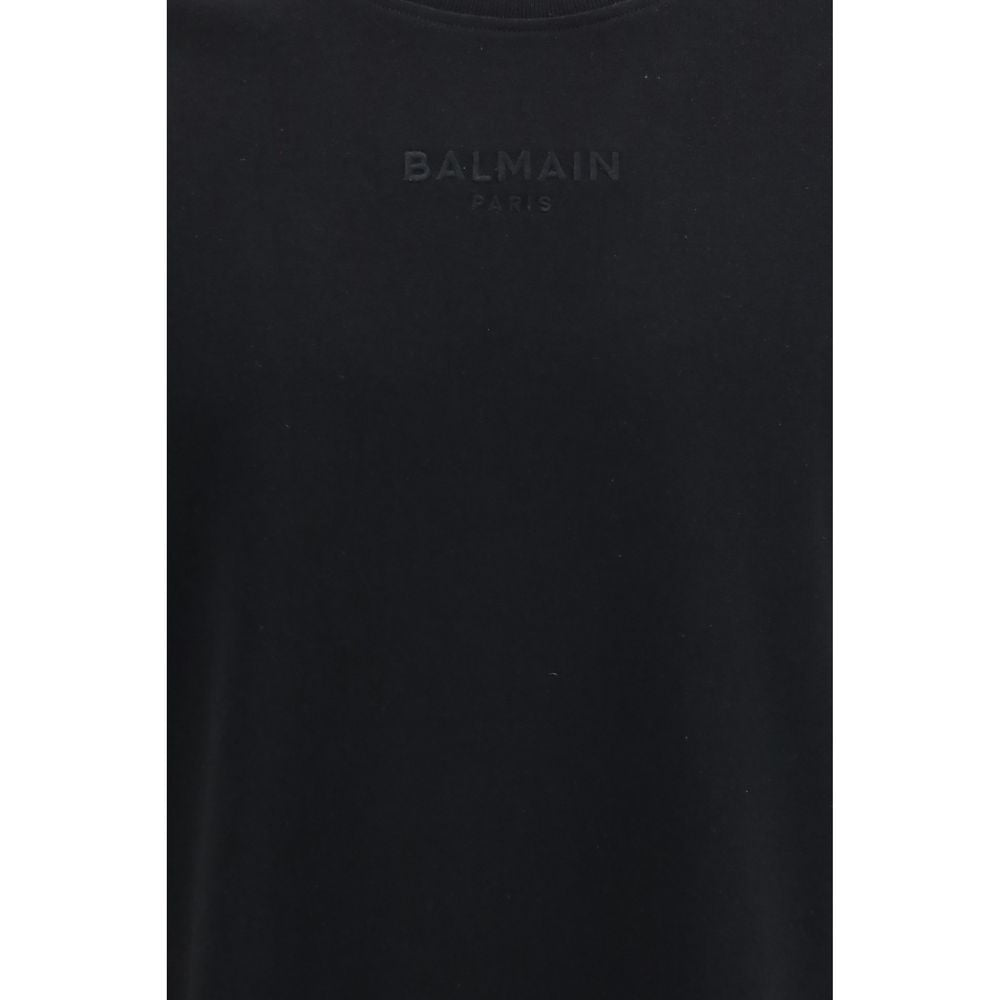 T-Shirt by Balmain for men in cotton black features an edgy silhouette, meticulously detailed with a sophisticated and for a truly edgy finish.