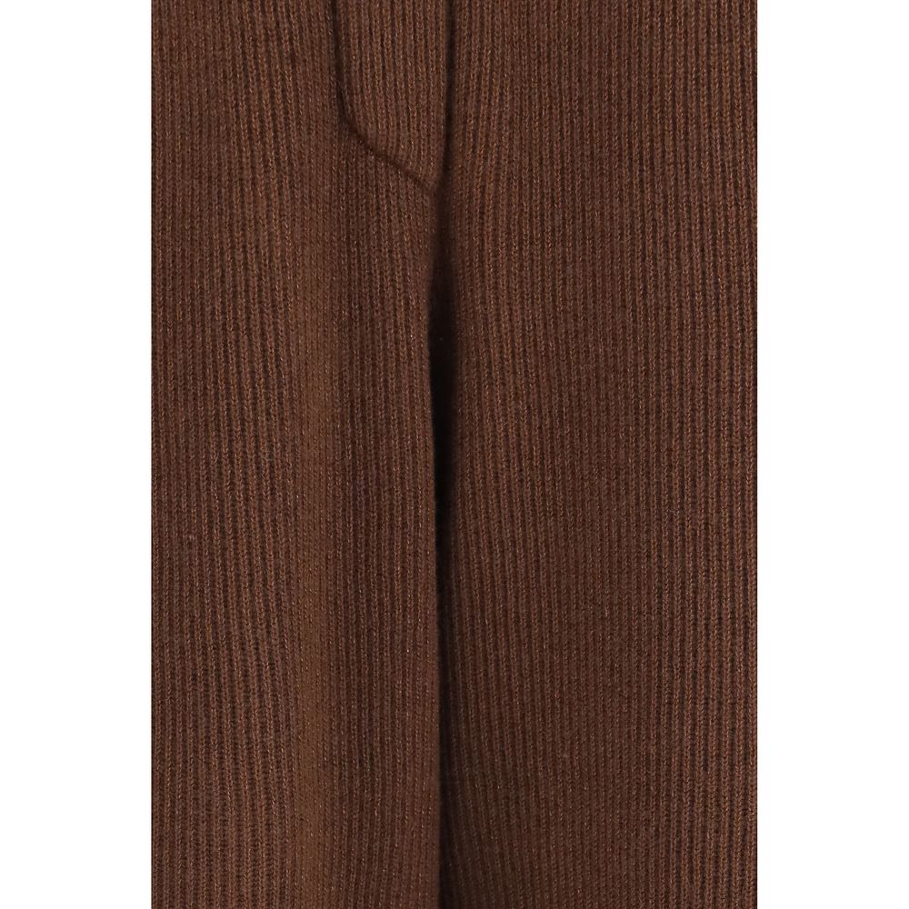 Casual Pants by Brunello Cucinelli for women in cashmere polyester & viscose brown presents a refined pantology silhouette, artfully defined by a refined pantology straight, regular-fit & wide, long, and a sophisticated .