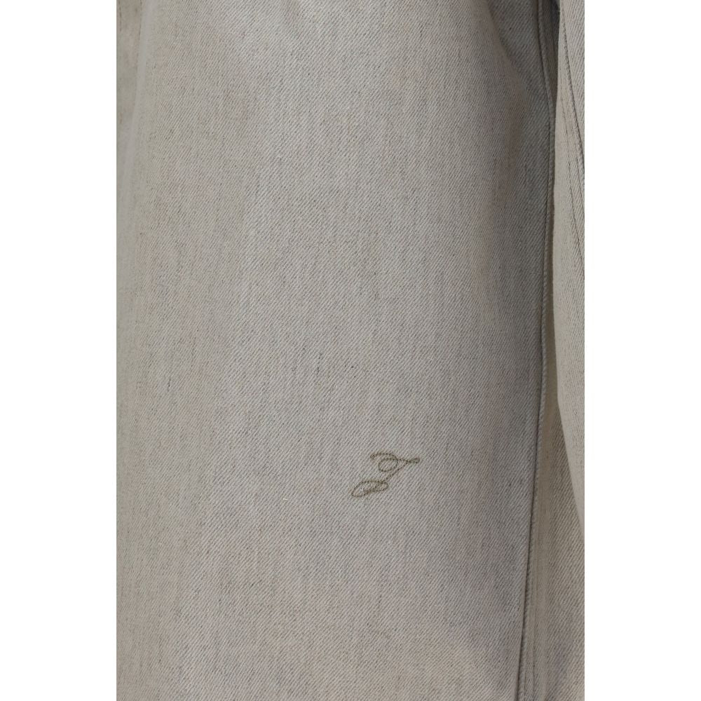 Shirt by Jacquemus for women in denim cotton & hemp beige features an polished silhouette, showcasing a sophisticated and detail for a truly polished finish.