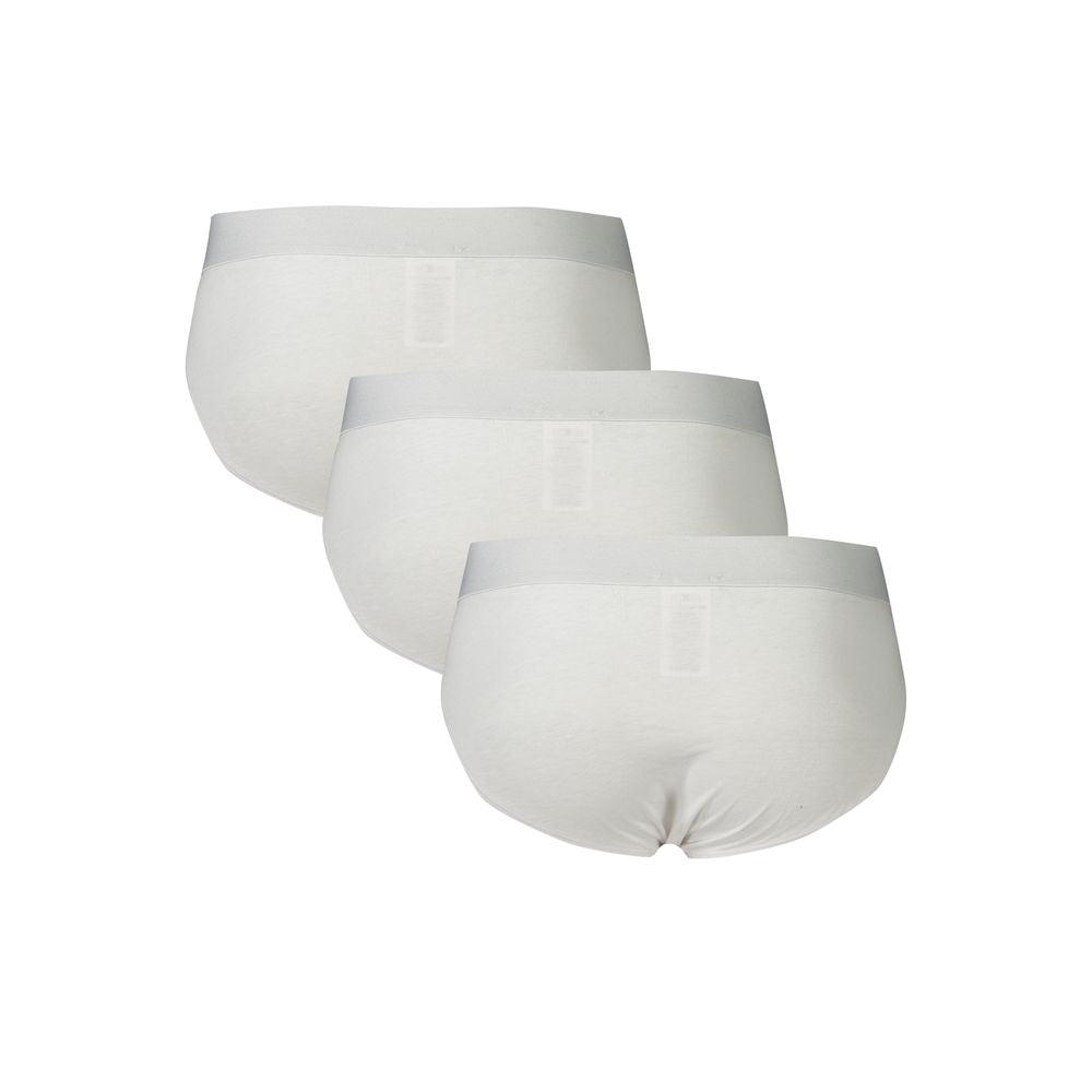 Underwear Briefs by Bikkembergs for men in stretch polyester cotton white & print presents a ethereal silhouette, showcasing the sophisticated The Blend Men's Stretch Polyester Cotton Underwear Briefs design with a ethereal fit for a premium look.