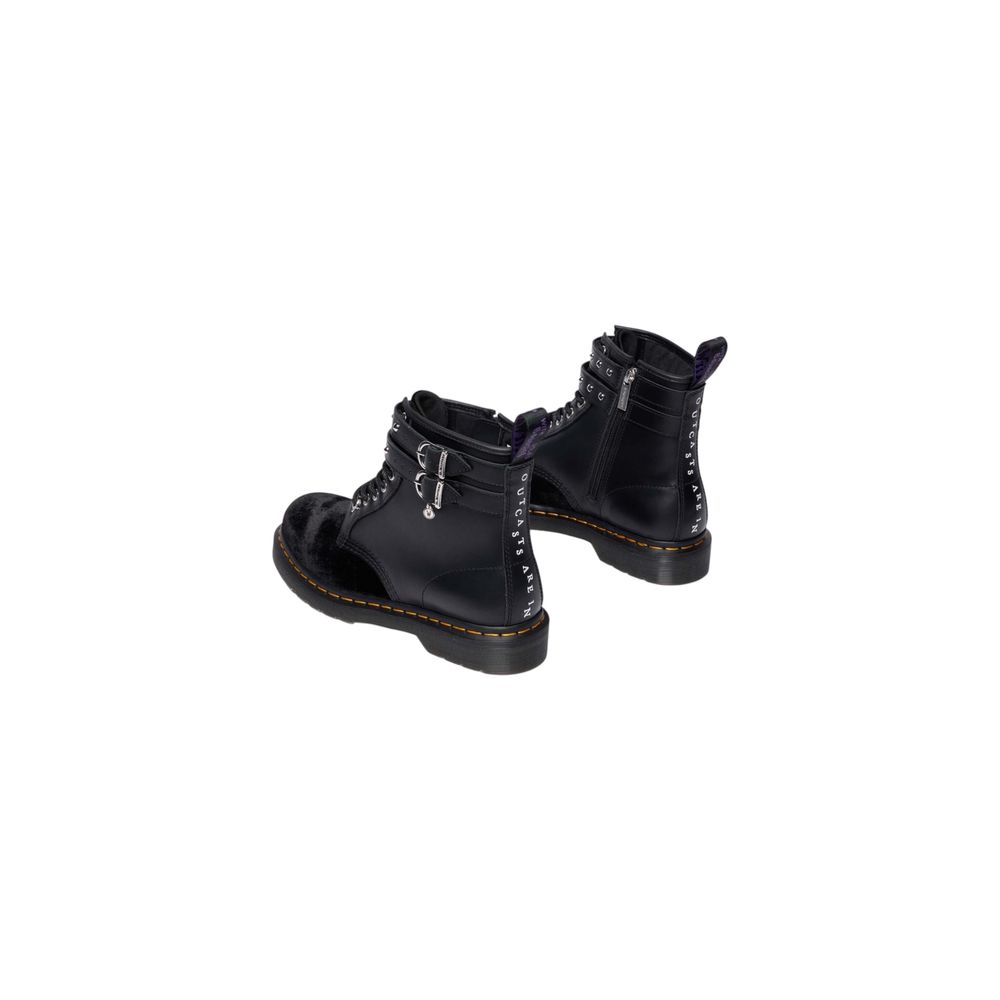 Dr. Martens Women's Leather & Velvet Lace-Up Strap Boots - Black