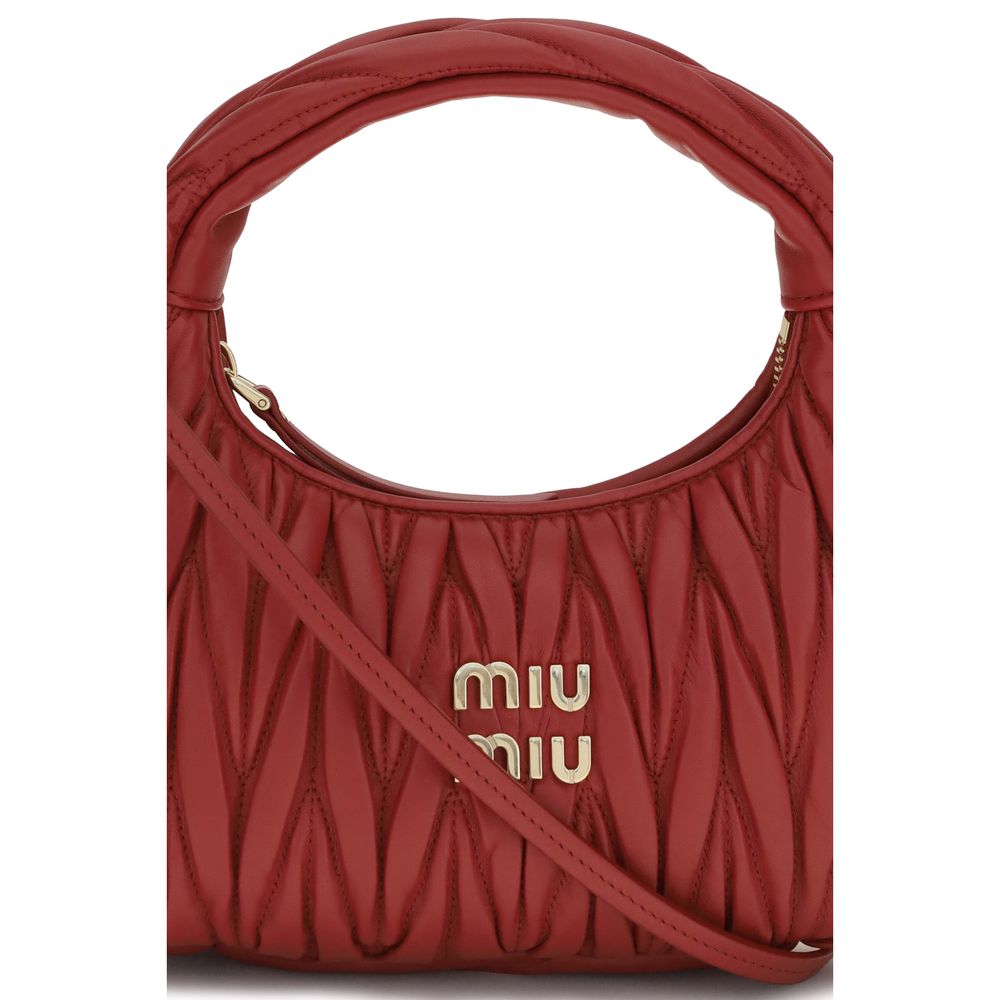 Miu Miu Wandler Bos Taurus Calf Leather Quilted Shoulder Hobo Bag - Multicolor Patterned Monogram