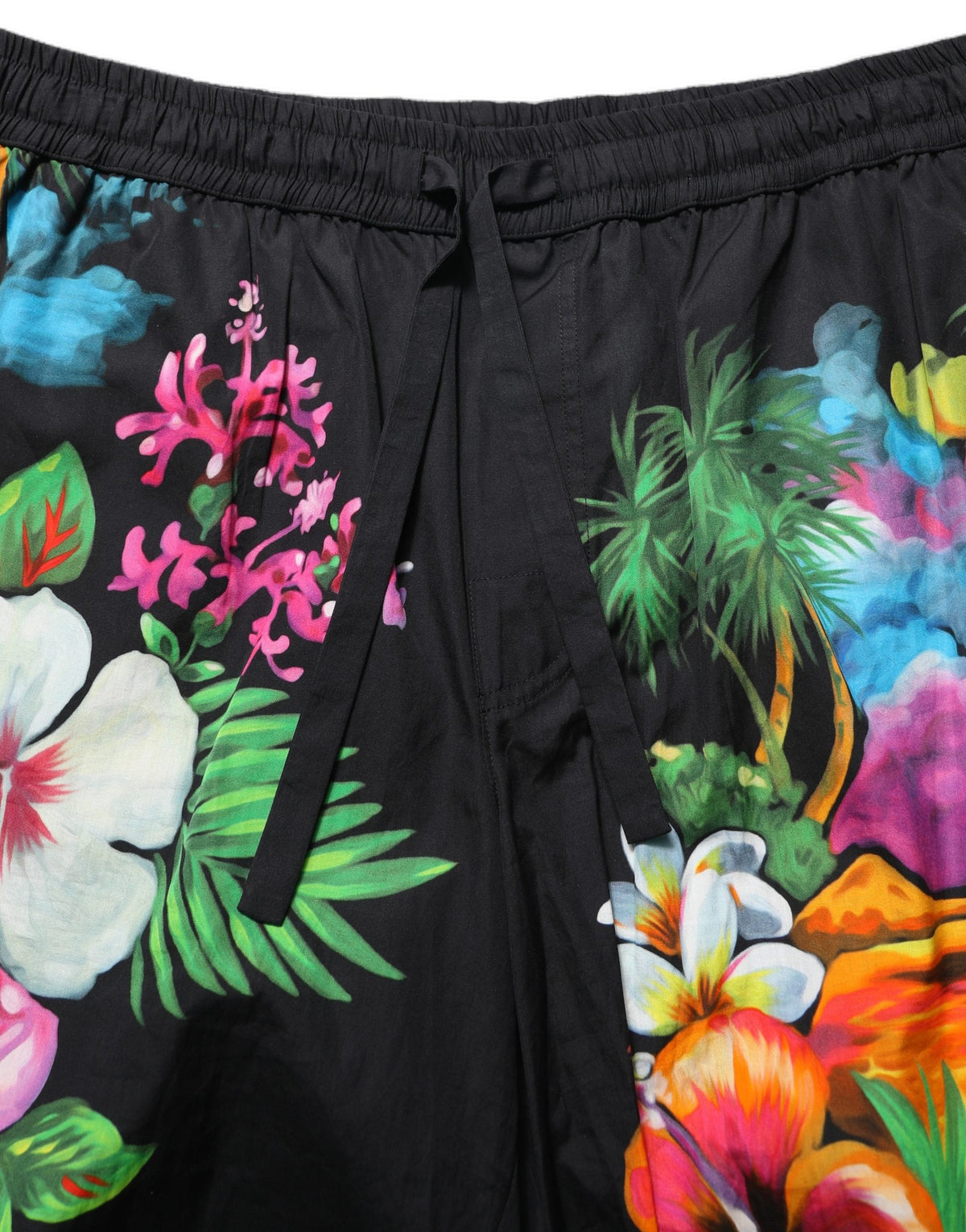 Dolce & Gabbana Men's Regular Fit Cotton Bermuda Shorts - Black Floral Print