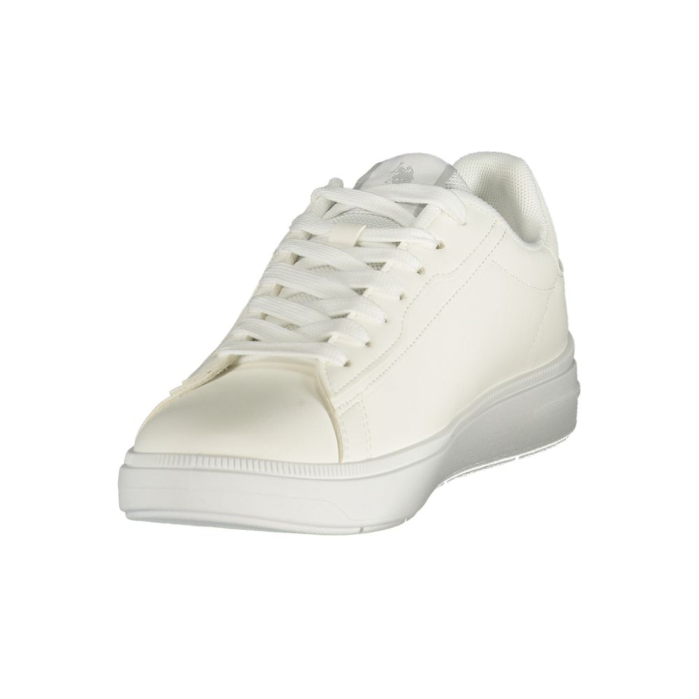 Athletic Sneakers by U.S. POLO ASSN. for men in polyester & polyurethane white & print features an stately silhouette, showcasing the signature athletic style of the Men's Athletic Polyester & Polyurethane Sneakers collection with a truly stately finish.