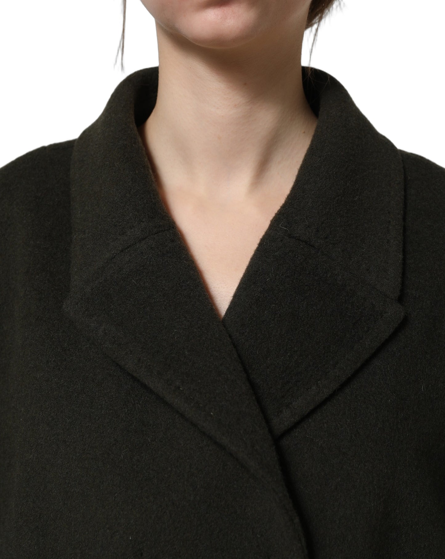 Dolce & Gabbana Dark Green Double Breasted Peacoat Jacket