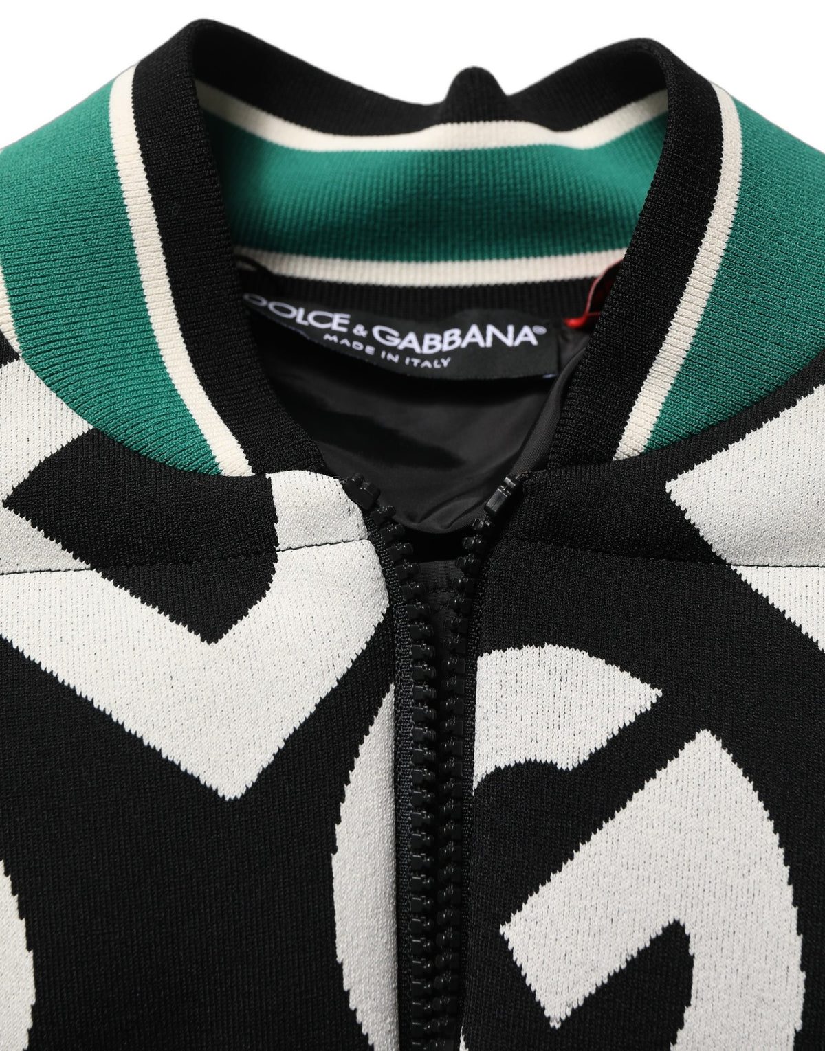 Dolce & Gabbana Women's Nylon Polyester & Viscose Bomber Jacket - Green Multicolor Print