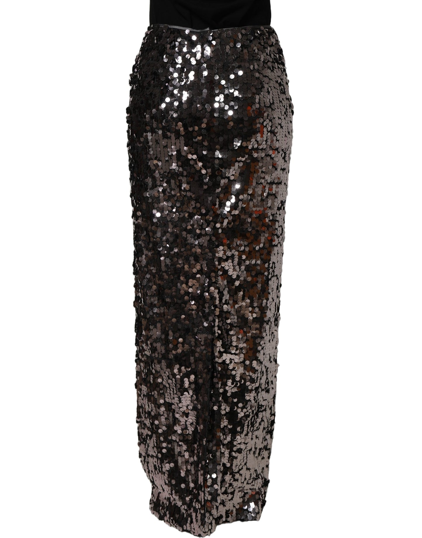 Dolce & Gabbana Brown Sequinned Embellished PencilCut Skirt