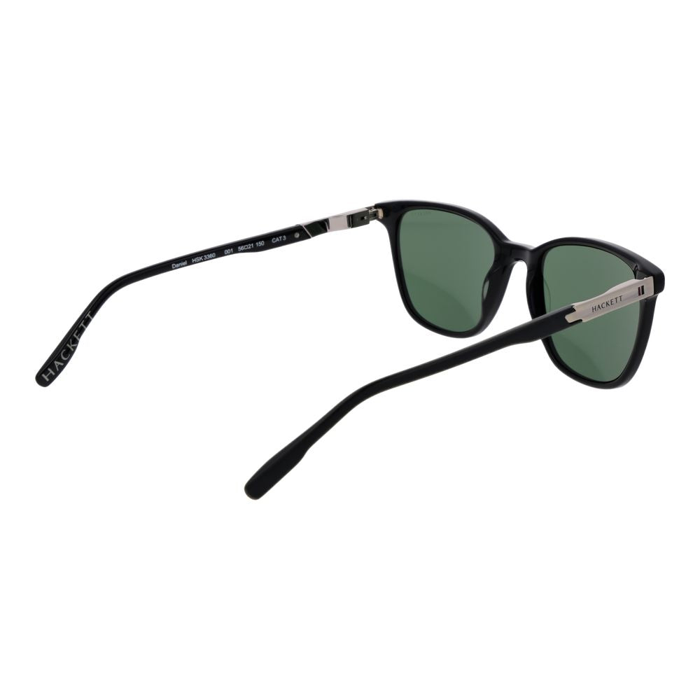 Sunglasses by Hackett for men in and black & green presents a sumptuous silhouette, featuring black coloured frame and full-rim round frame design with category-3-dark-tint lens for a sumptuous look.