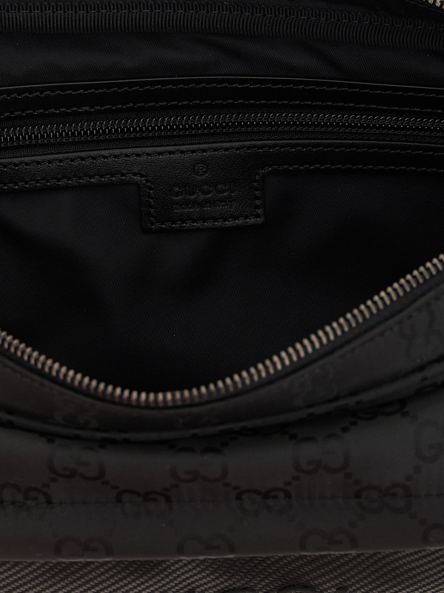 Large Crossbody Messenger Bag by Gucci for men in nylon polyester & polyethylene black features an versatile Gg Nexus Nylon Polyester & Polyethylene Large Crossbody Messenger Bag design with a versatile zipper, ample external-pockets, and versatile crossbody-strap, shoulder-strap & adjustable-strap for a sophisticated finish.