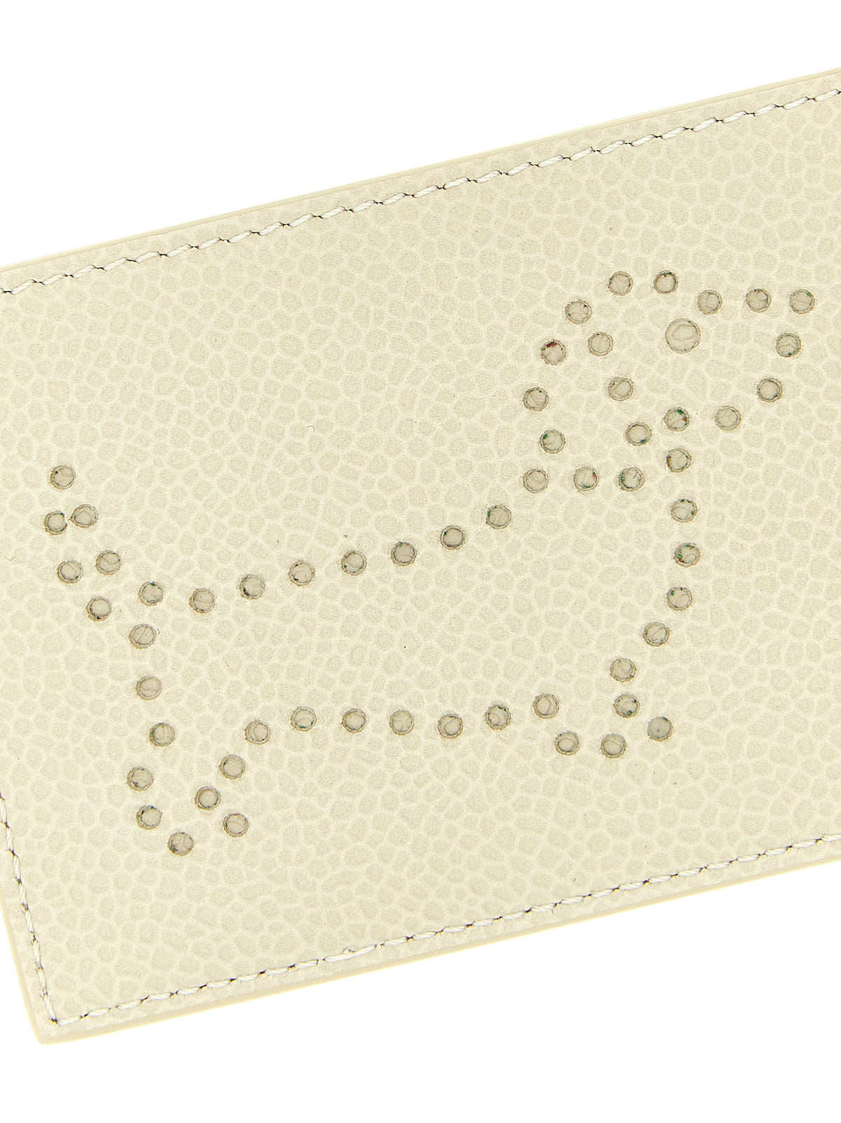 Thom Browne Calfskin Leather Cardholder Card Case - Beige