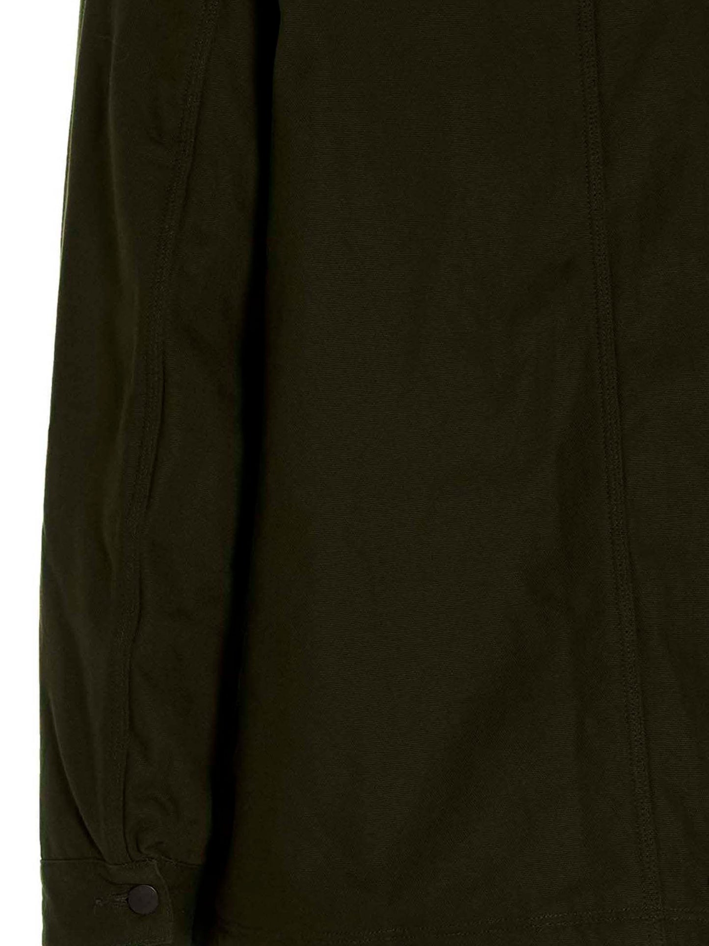 Overcoat by SOUTH2 WEST8 for men in cotton corduroy bicolour & green showcases a architectural silhouette, artfully detailed with a distinctive and functional pockets for a architectural finish.