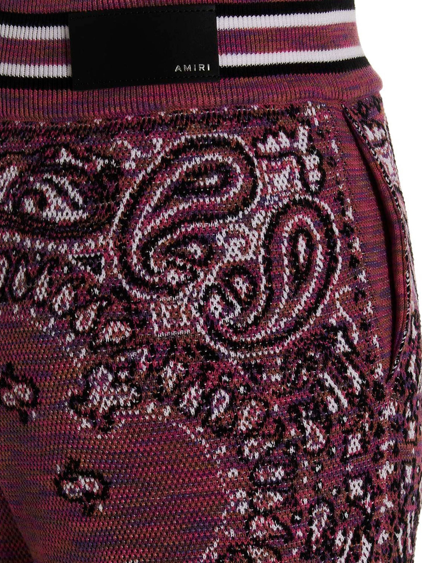 Joggers by Amiri for women in cotton purple & patterned features an sartorial and long with a cut for a sartorial finish.