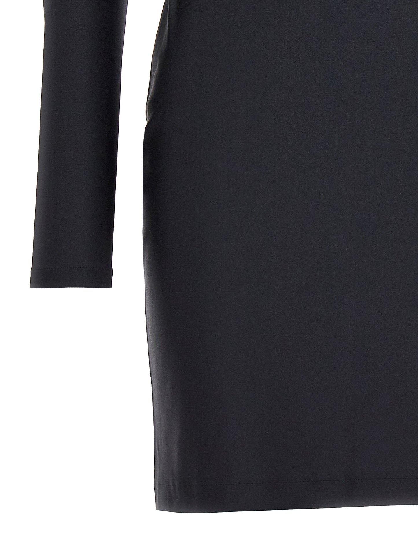 Dress by Coperni for women in stretch polyamide black features an sultry silhouette defined by a and , falling to an sultry short mini for a sultry look.