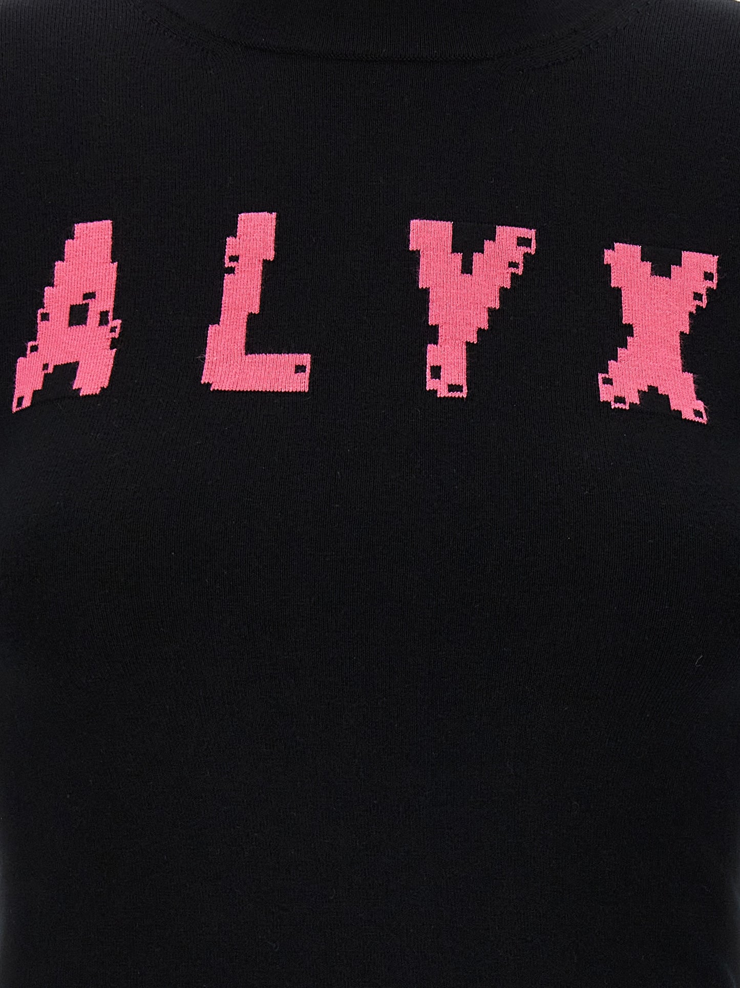 Cardigan by Alyx for women in stretch polyamide viscose black showcases a luxurious silhouette, meticulously detailed with a sophisticated and for a refined finish.