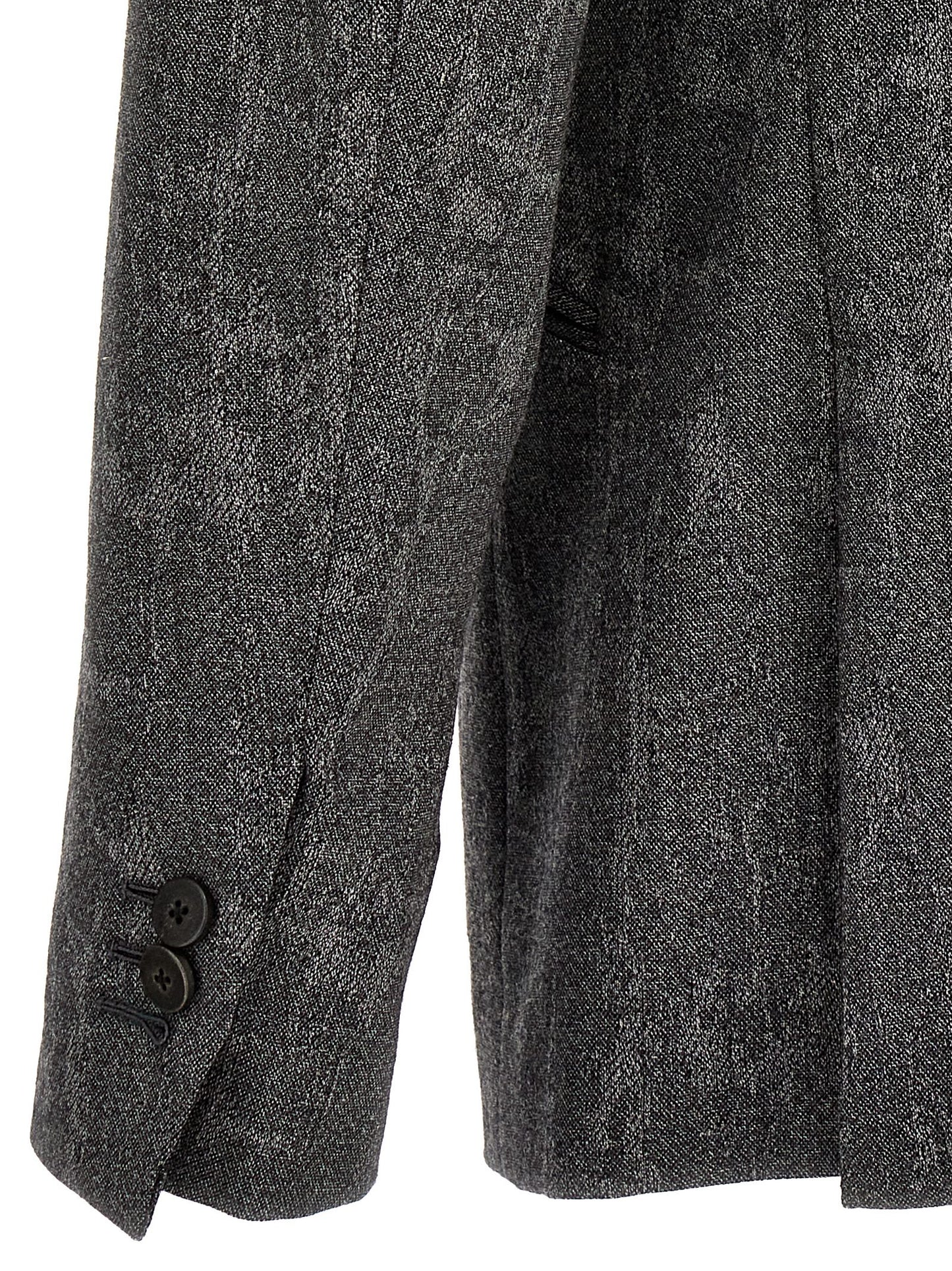 Blazer by MAURIZIO MIRI for men in wool gray showcases a polished silhouette, highlighted by a refined and polished for a sophisticated finish.