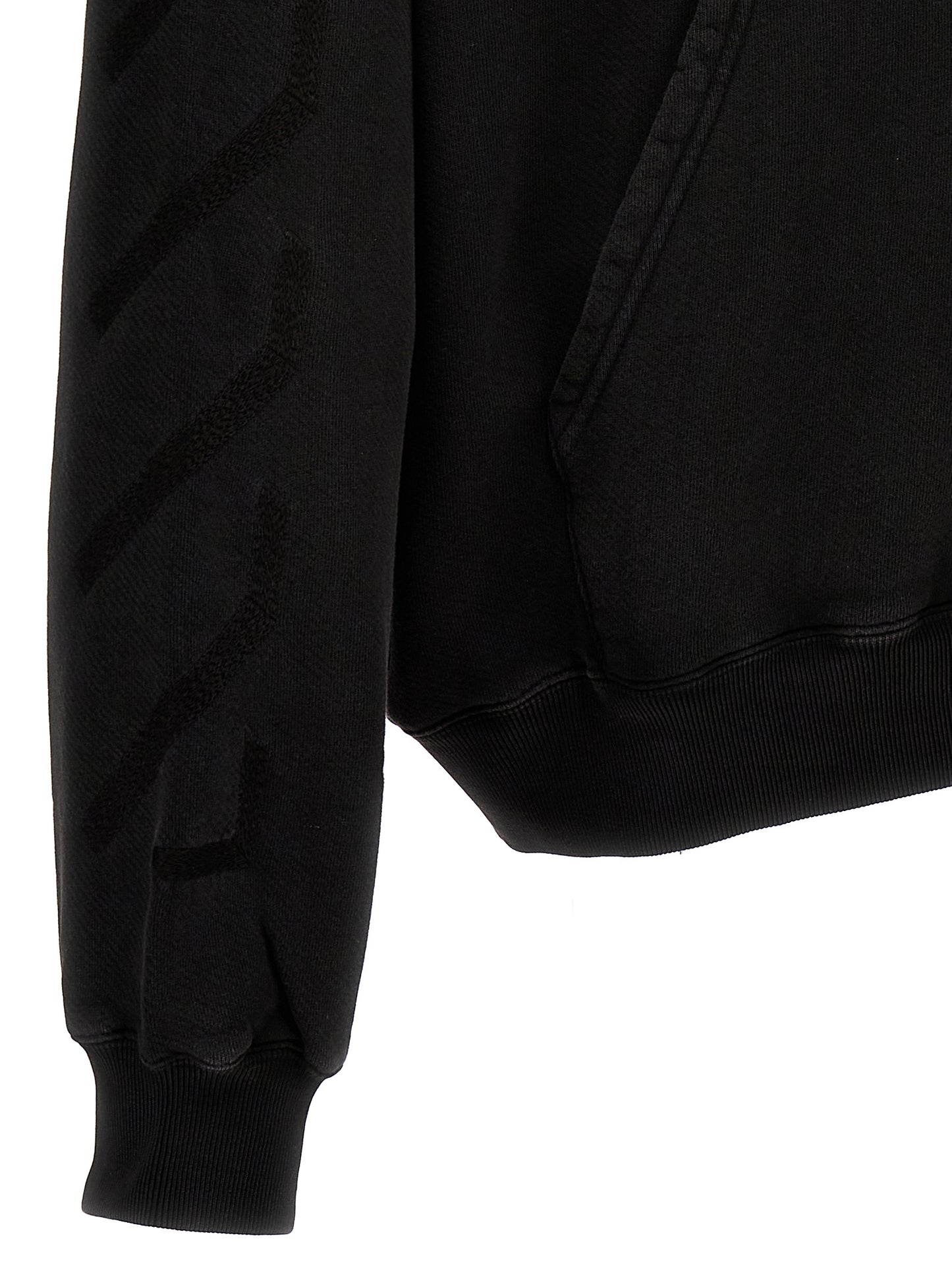 Sweatshirt Hoodie by Off-White for men in cotton gray, white & print showcases a city-ready silhouette, artfully detailed with a signature and for a city-ready finish.