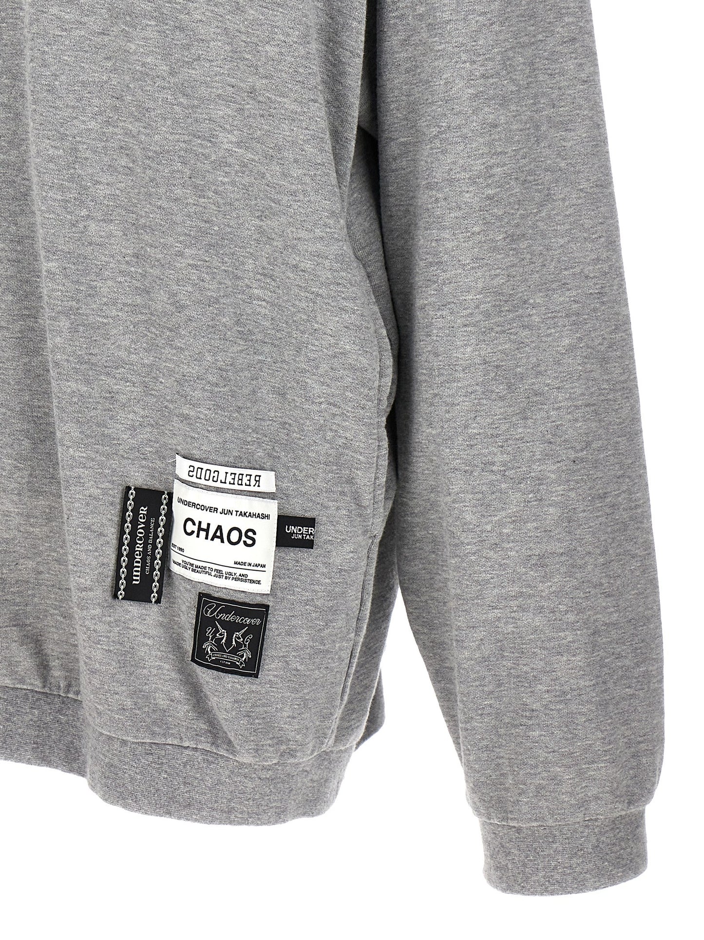 Sweatshirt by Undercover for men in cotton gray & signature features an magnificent silhouette, showcasing a sophisticated and detail for a truly magnificent finish.