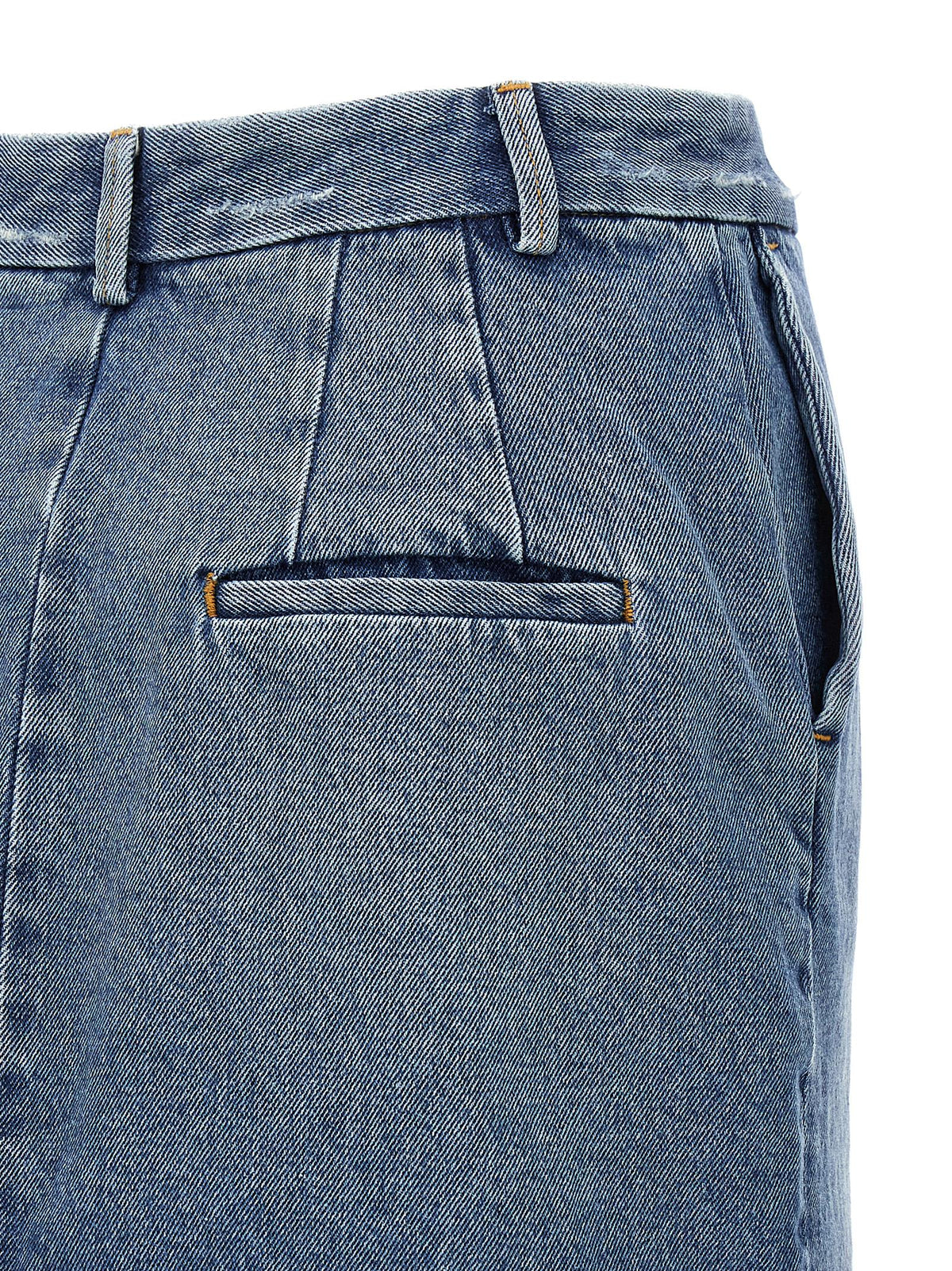 Armarium Women's Denim Cotton Long Skirt - Blue