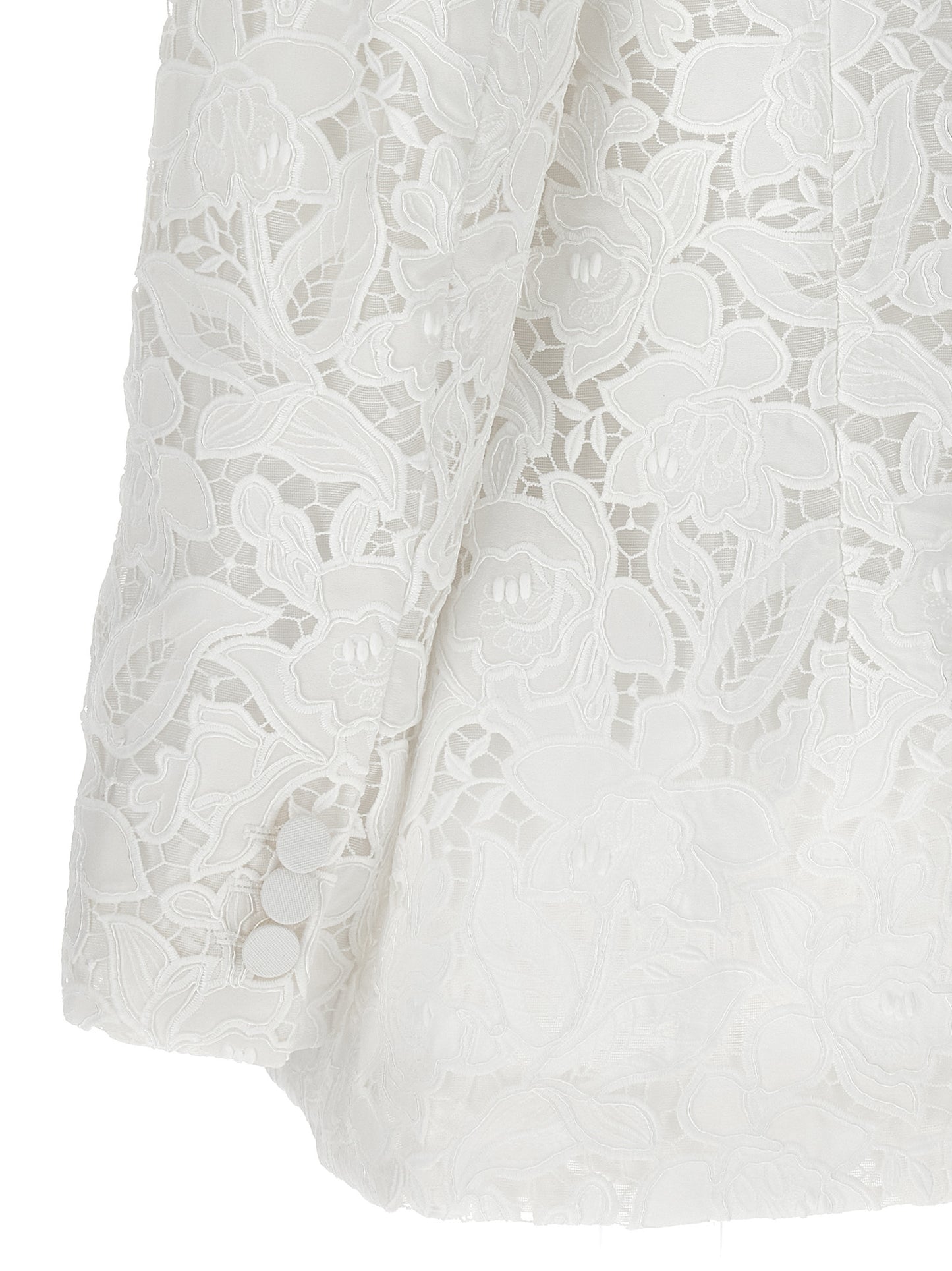 Blazer by Zimmermann for women in polyester white showcases a discerning silhouette, elegantly detailed with a sophisticated and premium for a truly discerning finish.