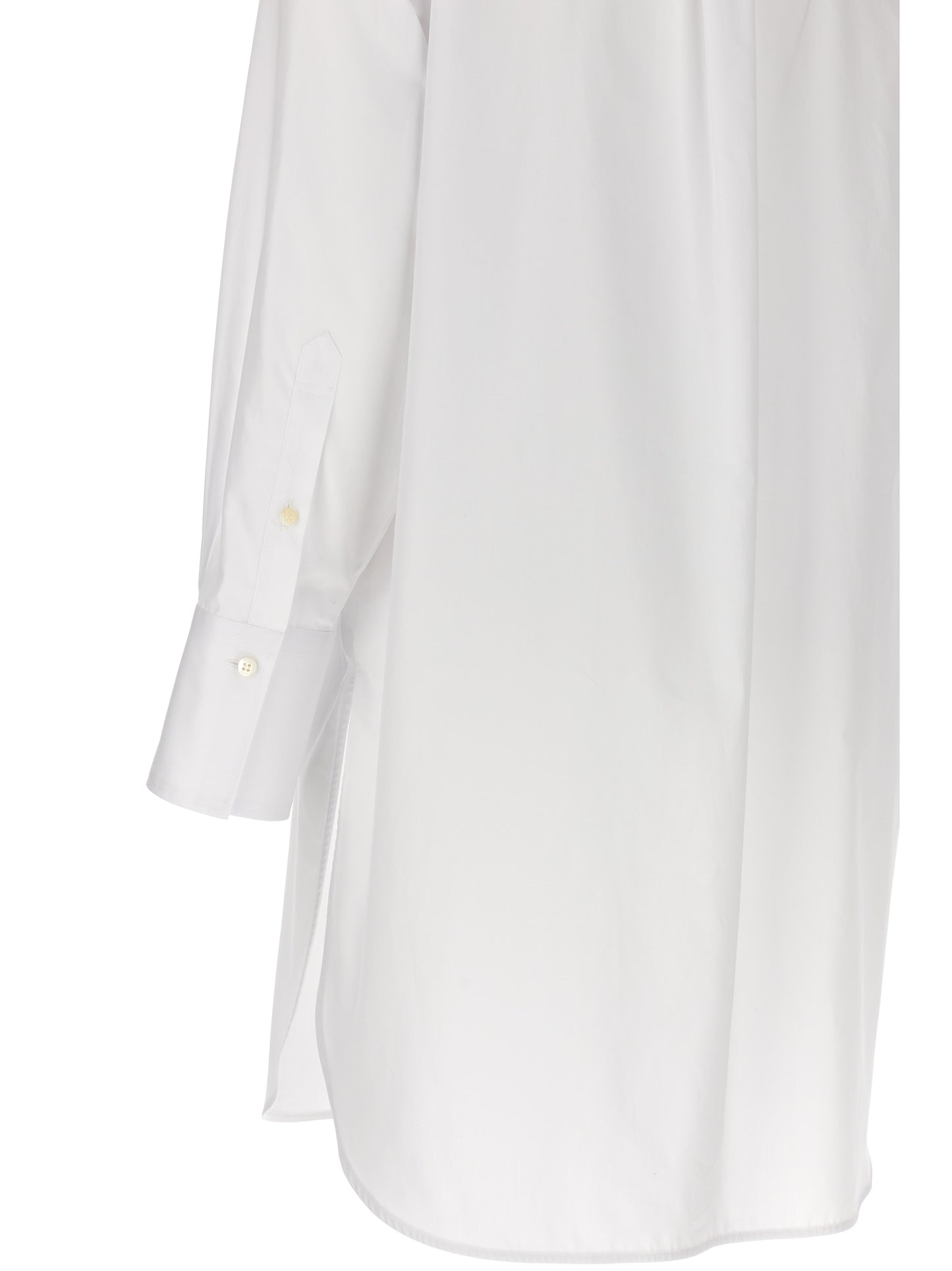Blouse by Alberto Biani for women in cotton white showcases a sharp silhouette, elegantly detailed with a sharp and sharp .