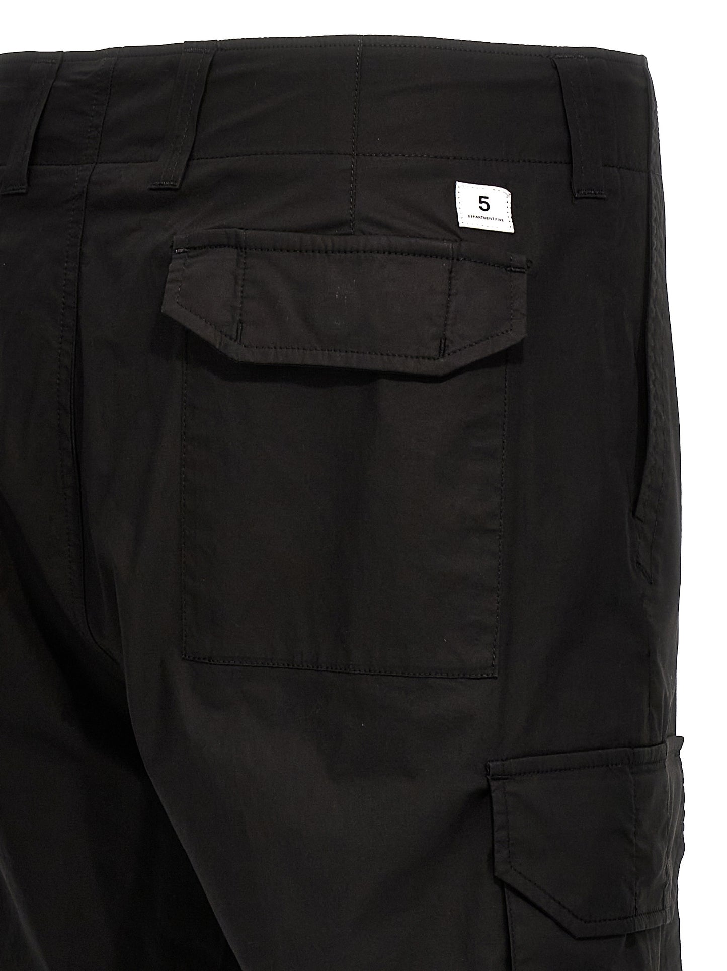 Cargo Pants by Department 5 for men in stretch cotton black features a architectural with a architectural long and architectural .