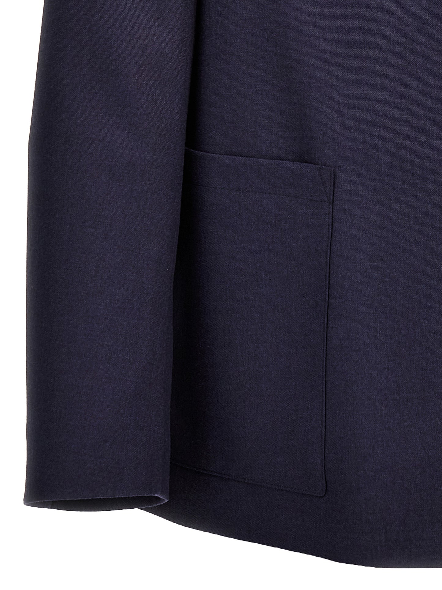 Blazer by Fendi for men in virgin wool blue features an crisp silhouette with sophisticated and a crisp for a truly crisp finish.
