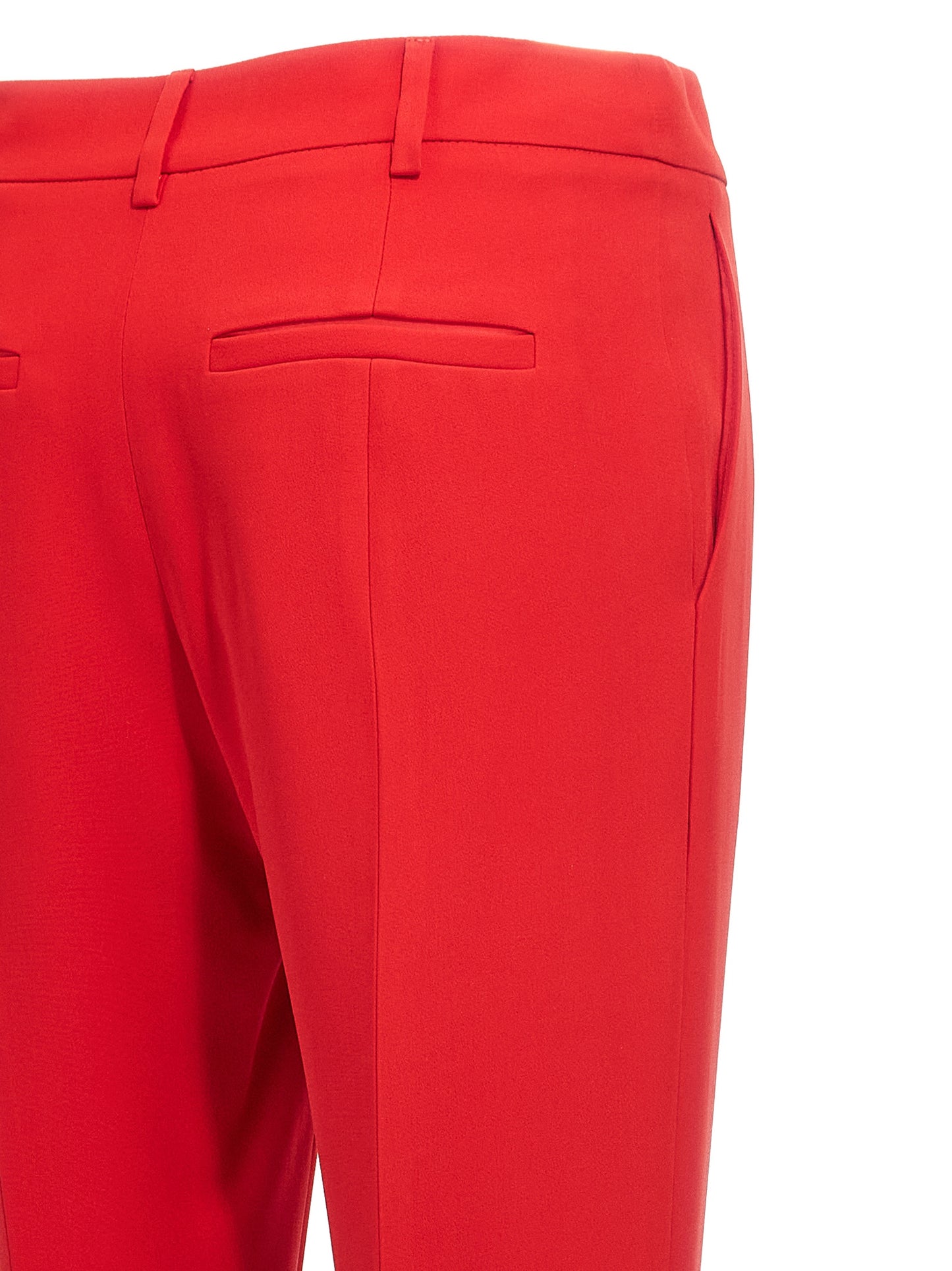 Trousers by Valentino Garavani for women in silk multicolor & red presents a smart silhouette, meticulously detailed with a smart , a smart long, and a smart .