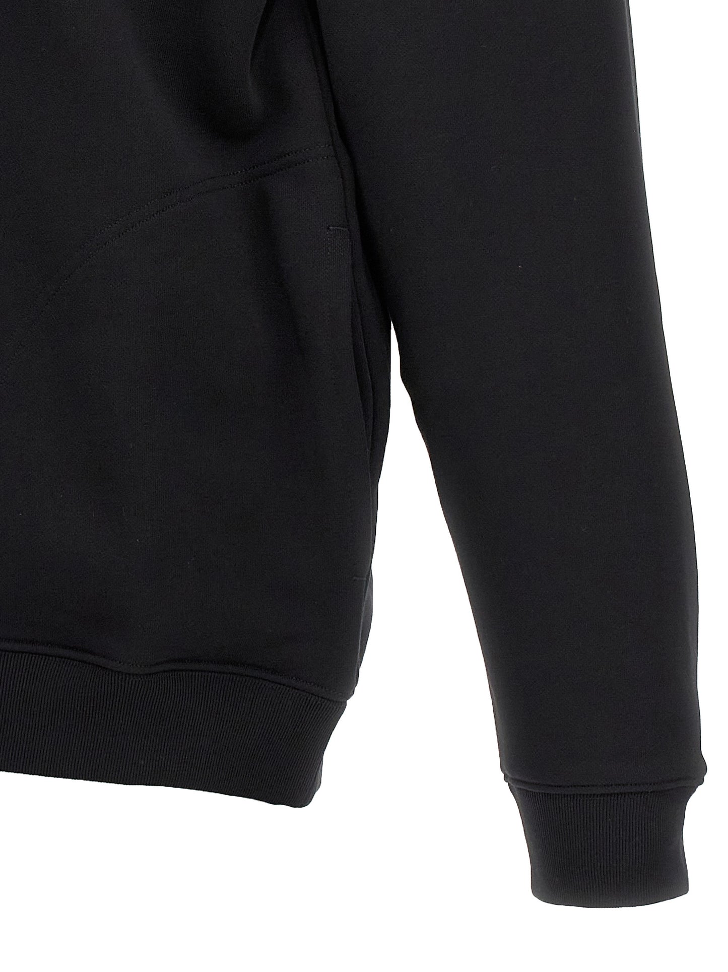 Sweatshirt Hoodie by Moschino for men in cotton bicolour, black, white & print showcases a city-ready silhouette, artfully detailed with a signature and for a city-ready finish.