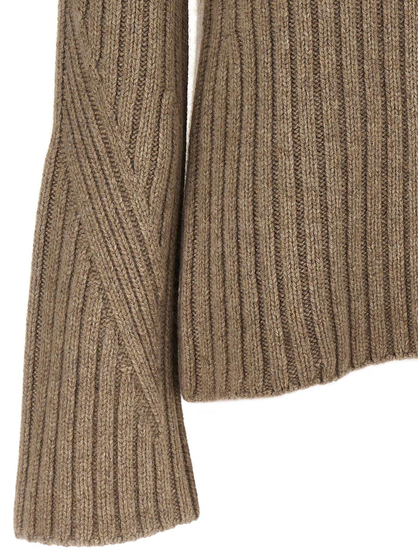 Cardigan by Khaite for women in cashmere beige features a nuanced silhouette with a refined and nuanced detailing for a sophisticated look.