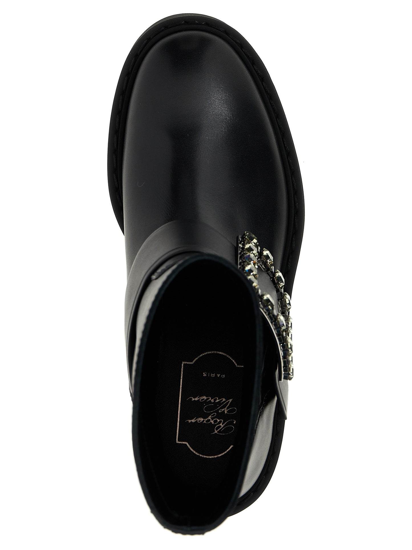 Ankle Boots by Roger Vivier for women in calfskin leather black showcases a impeccable silhouette as Viv Women's Calfskin Leather Ankle Boots, artfully defined by a impeccable and a impeccable .
