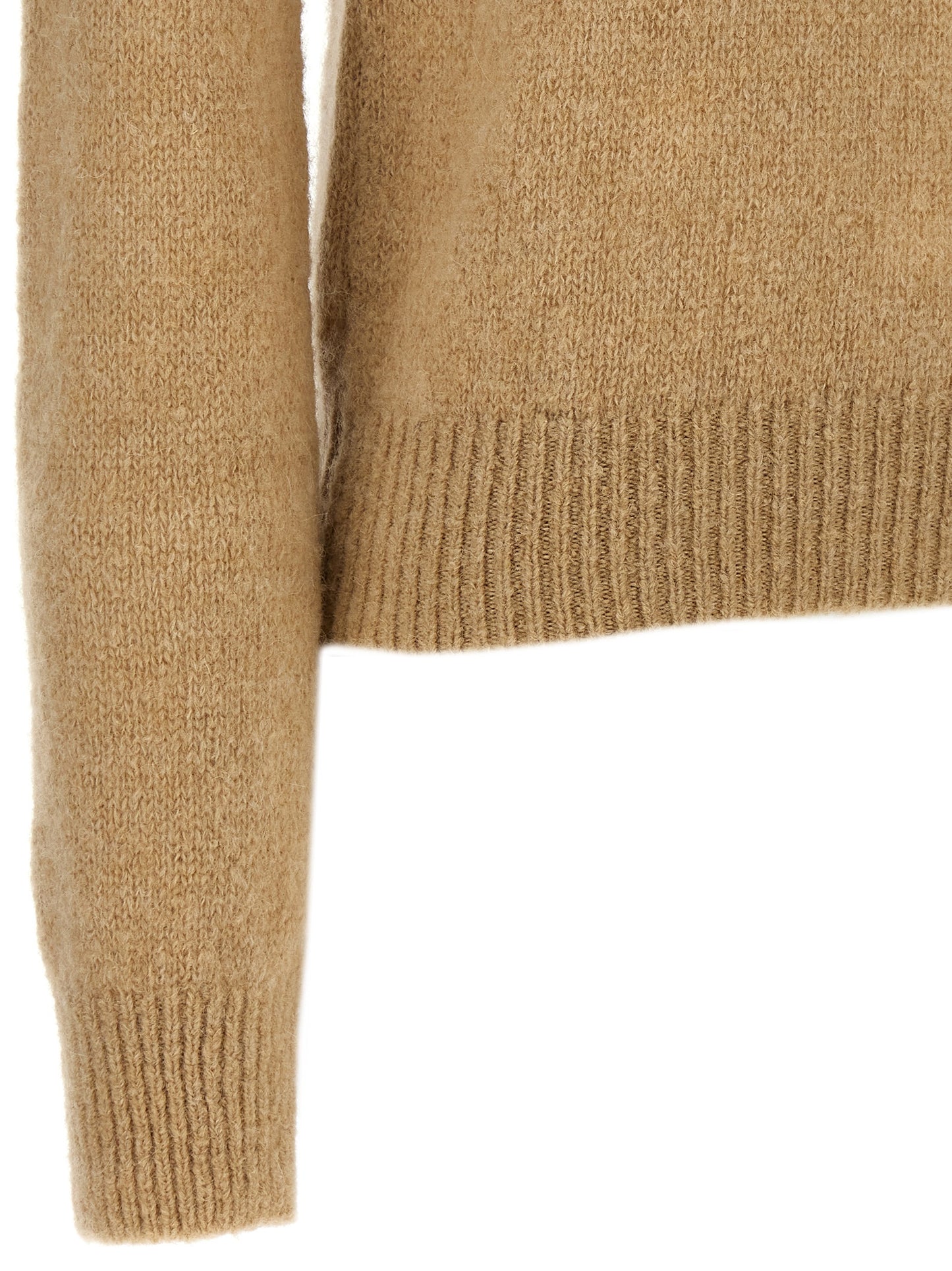 Cardigan by Dries Van Noten for women in alpaca wool & polyamide beige features a nuanced silhouette with a refined and nuanced detailing for a sophisticated look.