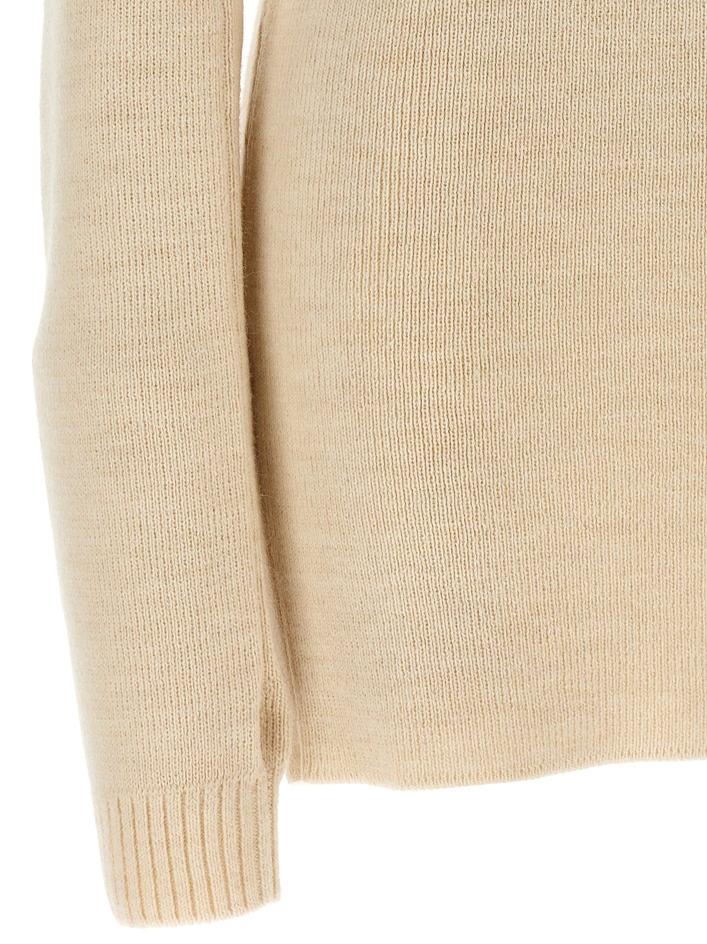 Dress by Lemaire for women in acrylic alpaca wool white presents a sinuous silhouette, showcasing a sophisticated and detailed with a sinuous short for a refined finish.