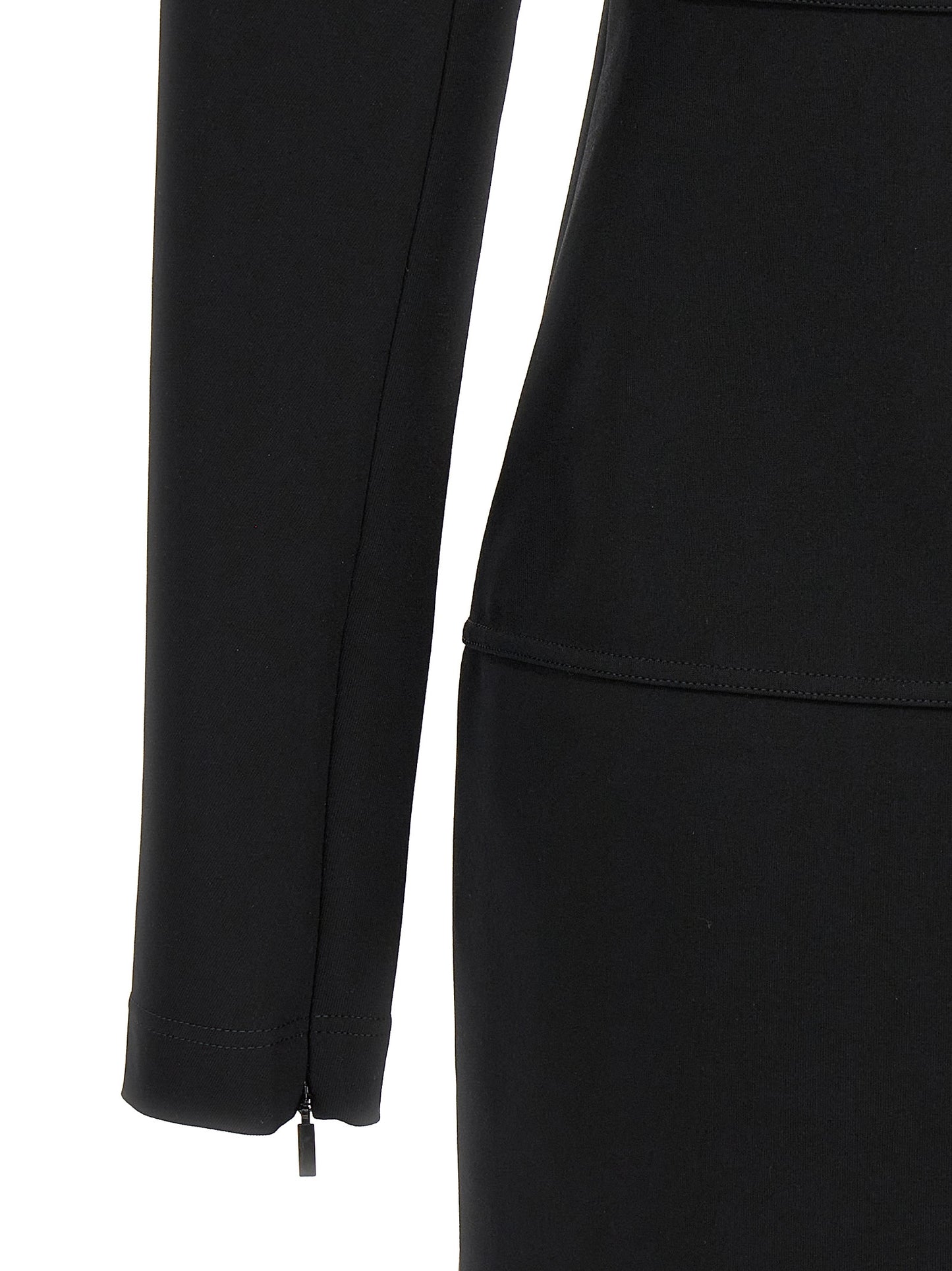 Dress by Fendi for women in stretch viscose black & signature showcases a striking silhouette, elegantly detailed with a , refined , and a striking midi for a striking finish.