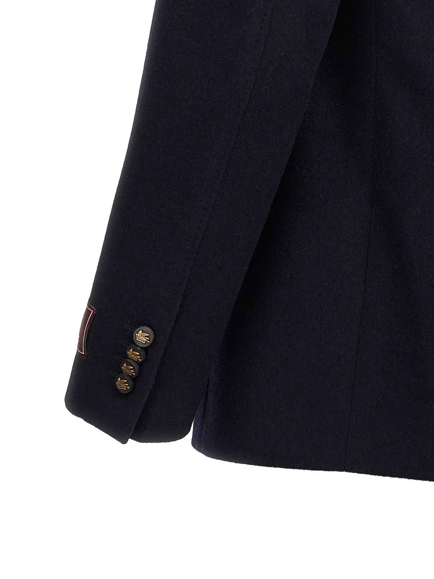 Blazer by Etro for men in cashmere blue features an crisp silhouette with sophisticated and a crisp for a truly crisp finish.