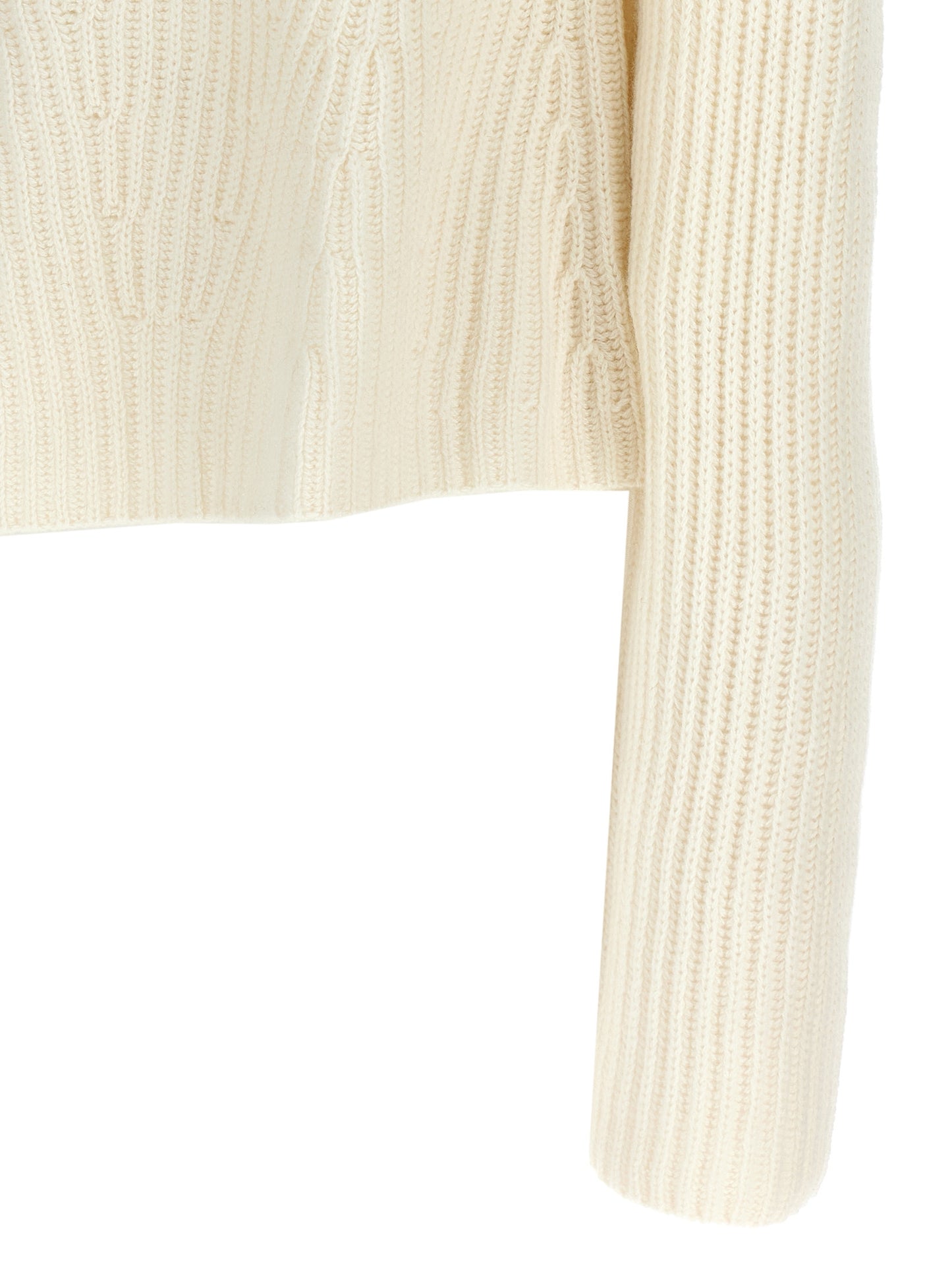 Cardigan by Loulou De Saison for women in cashmere white features an impeccable silhouette, showcasing a sophisticated and detail for a truly impeccable finish.