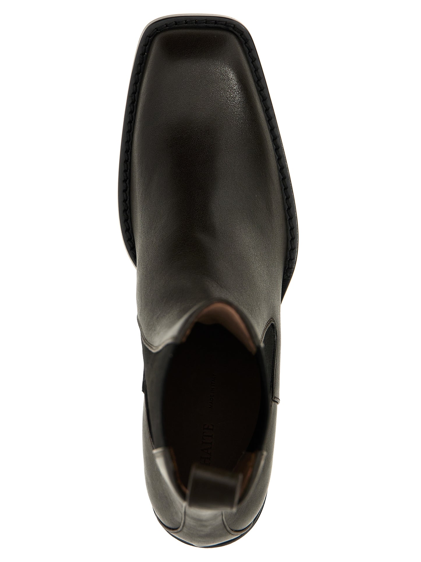 Ankle Chelsea Strap Boots by Khaite for women in bos taurus calfskin leather brown features an enchanting design from the Women's Bos Taurus Calfskin Leather Ankle Chelsea Strap Boots collection, highlighting a enchanting and square toe style for a refined look.