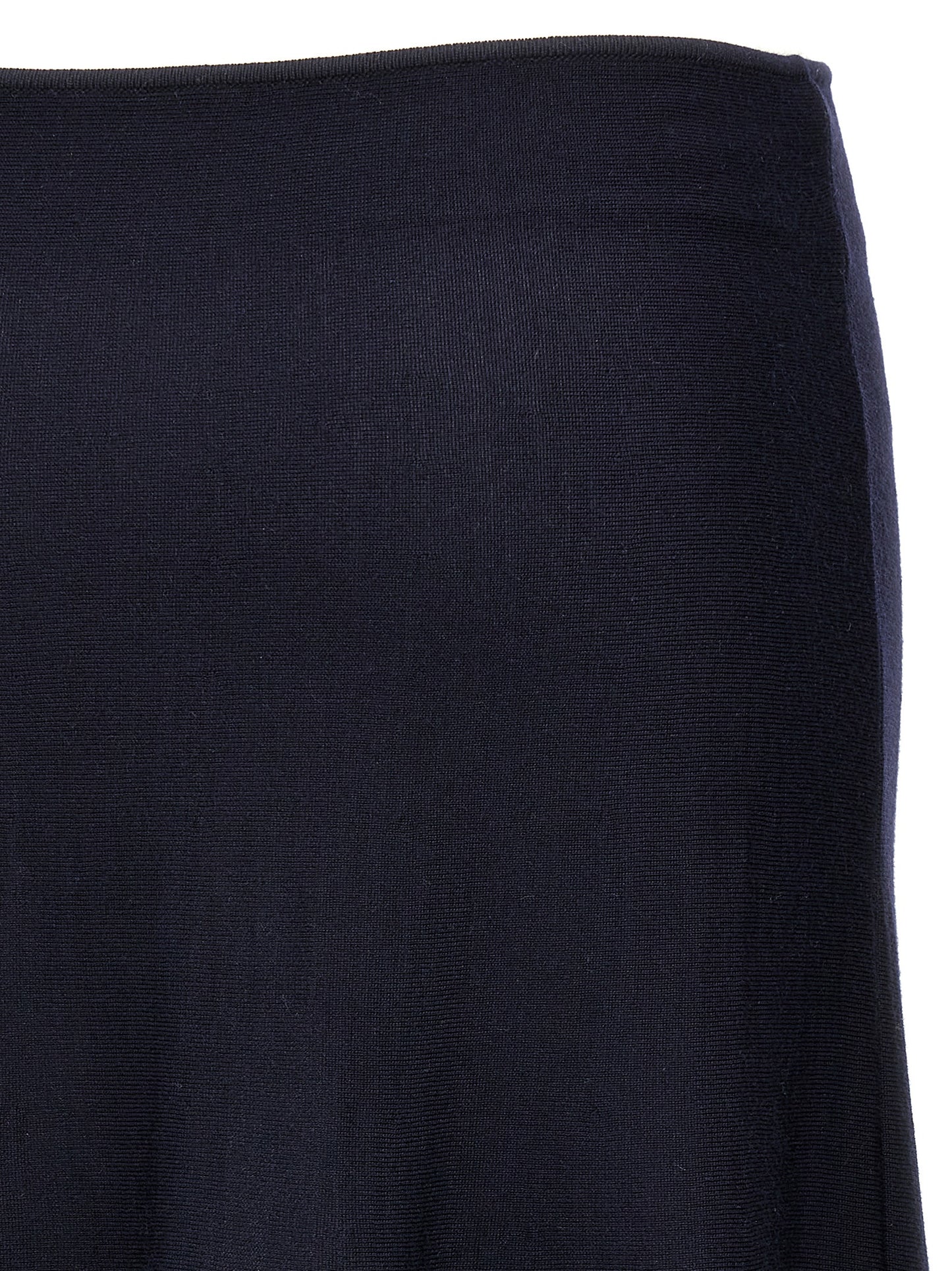 Skirt by Khaite for women in polyamide wool blue features an tailored silhouette, artfully capturing the essence of 9 To 5 Women's Polyamide Wool Midi Skirt in a sophisticated midi.