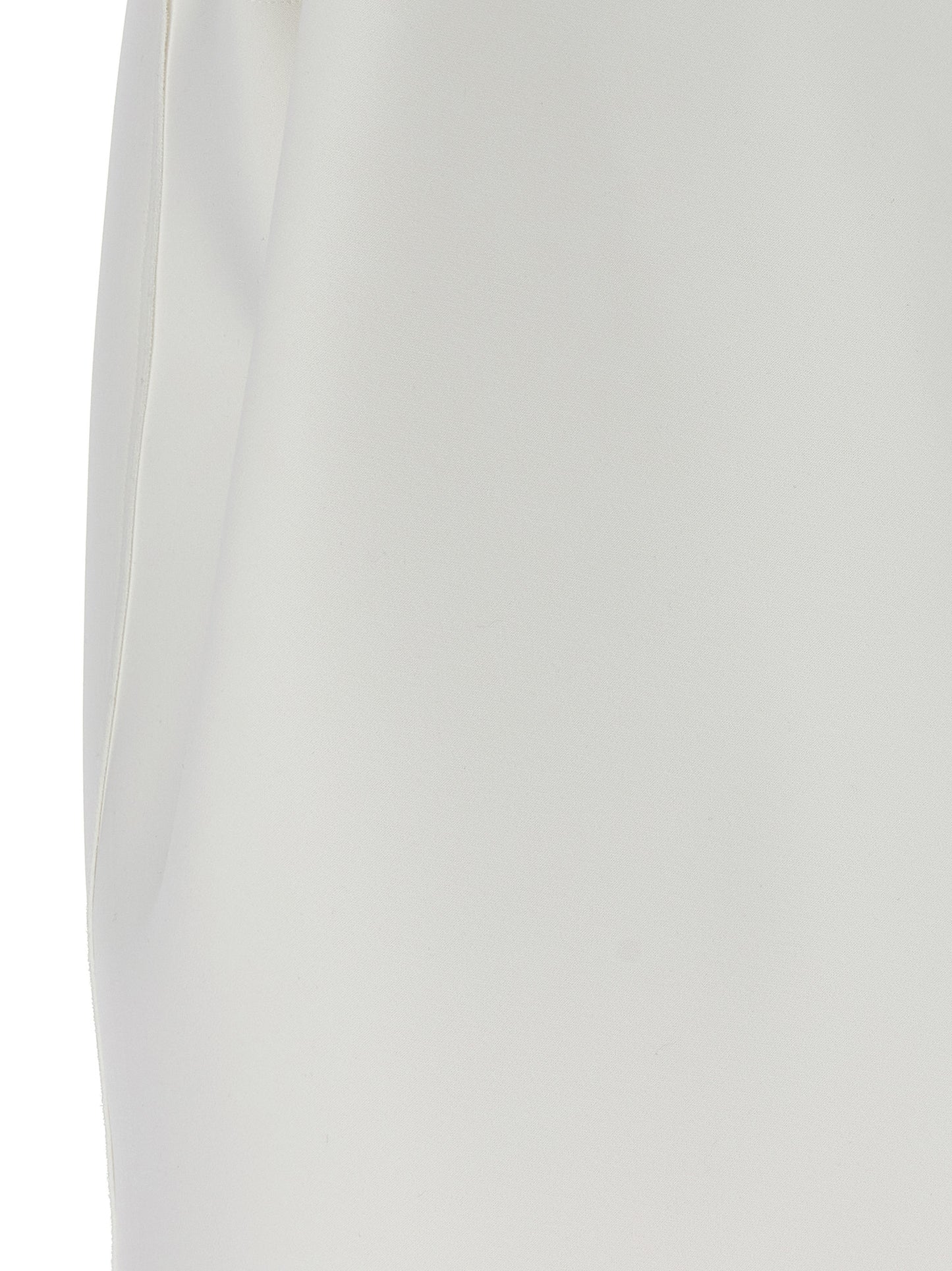 Dress by Khaite for women in polyester transparent & white features an sultry silhouette defined by a and , falling to an sultry short mini for a sultry look.